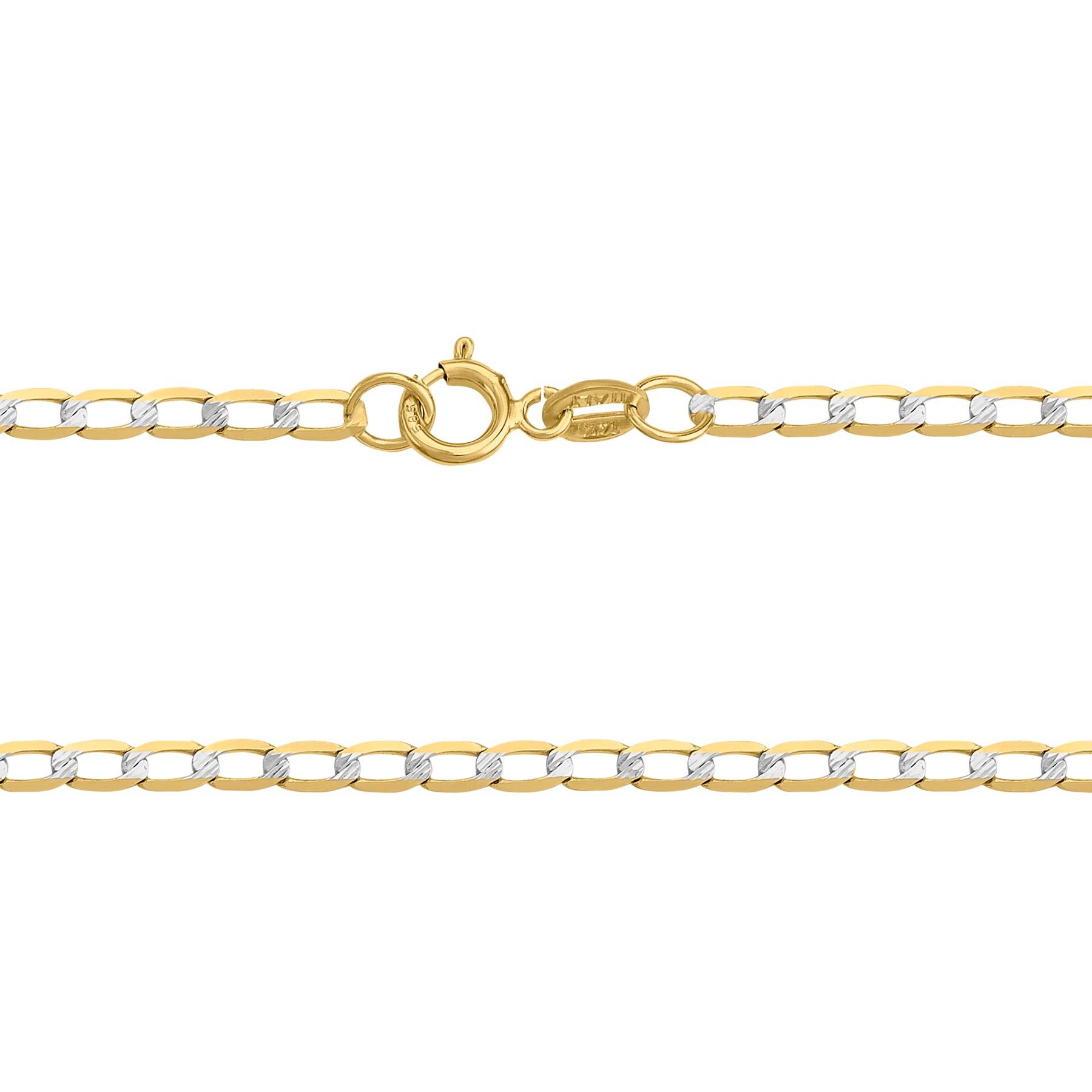 Cadena Ancla Diamantada 14K Oro Amarillo + Estuche | cadena de oro | Maestros Joyeros