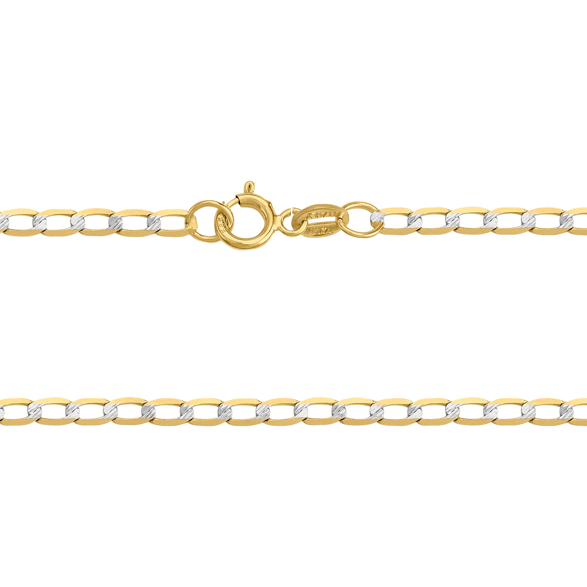 Cadena Ancla Diamantada 14K Oro Amarillo + Estuche | cadena de oro | Maestros Joyeros