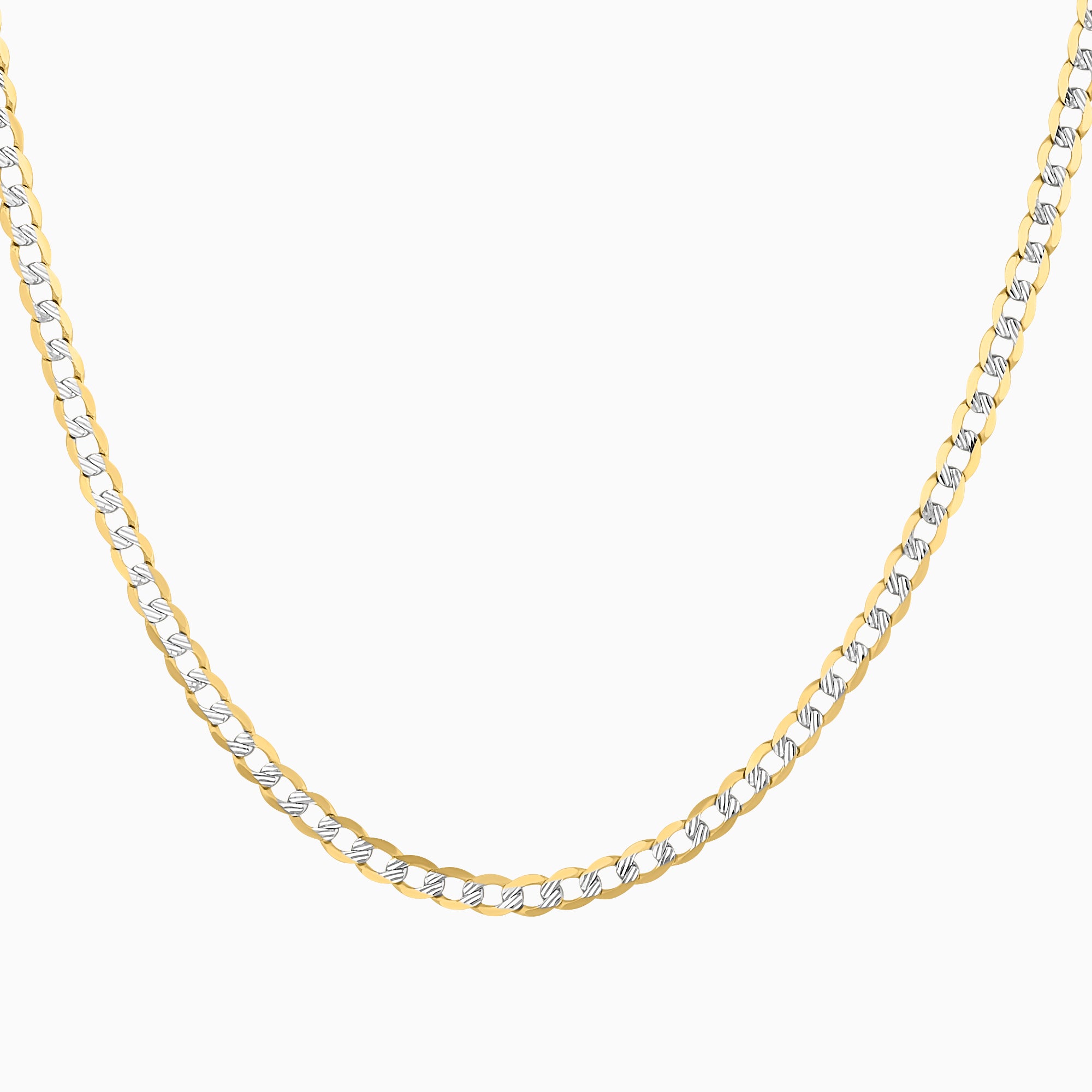 Cadena Barbada Diamantada 14K  + Estuche | cadena de oro | Maestros Joyeros
