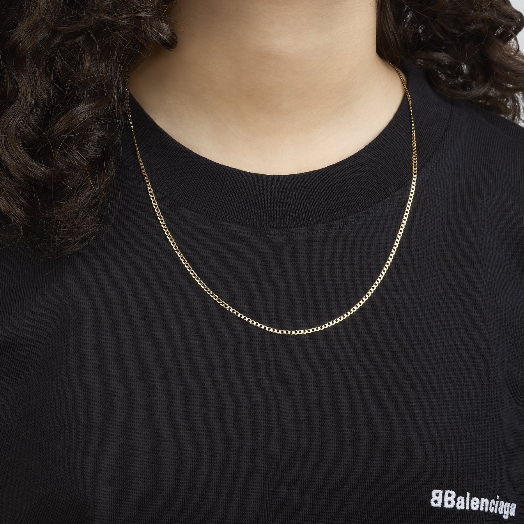Cadena Barbada Diamantada 14K  + Estuche | cadena de oro | Maestros Joyeros