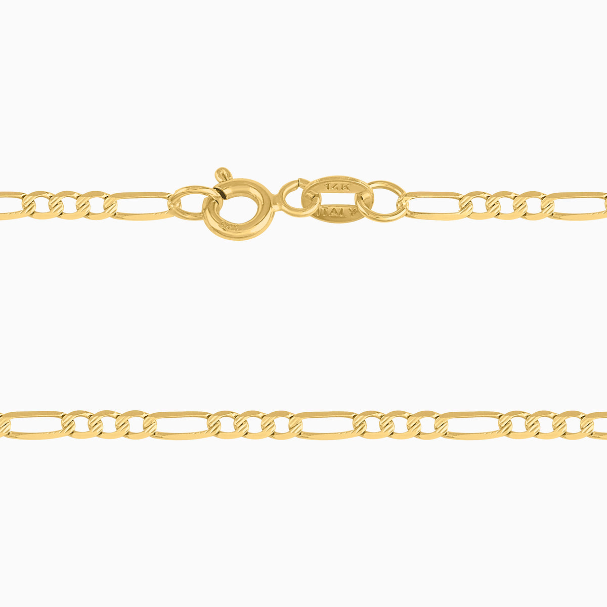 Cadena 3X1 Tejido Fígaro Troquelado 14K Oro Amarillo + Estuche | cadena de oro | Maestros Joyeros