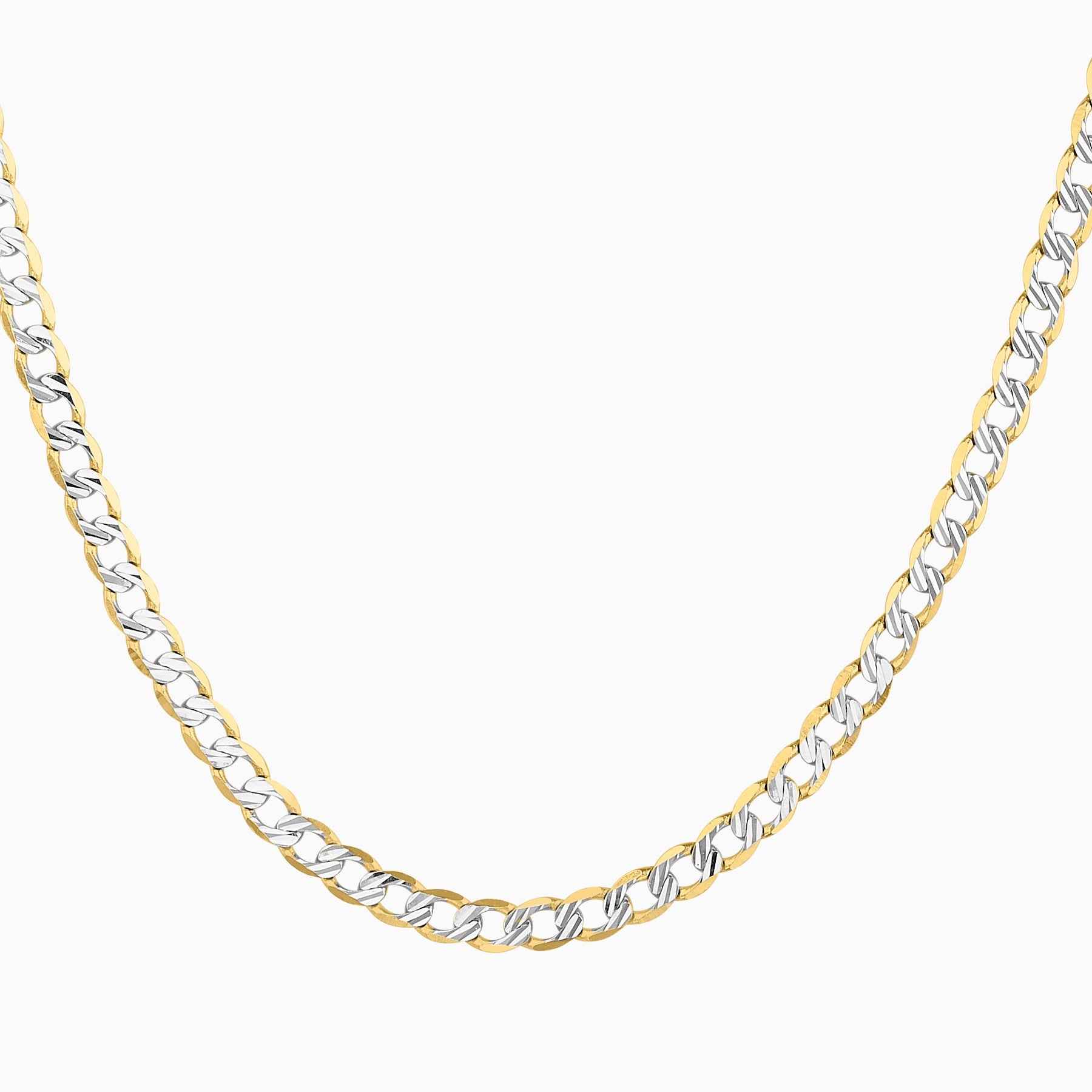 Cadena Tejido Barbado Diamantado 14K Oro Amarillo + Estuche | cadena de oro | Maestros Joyeros