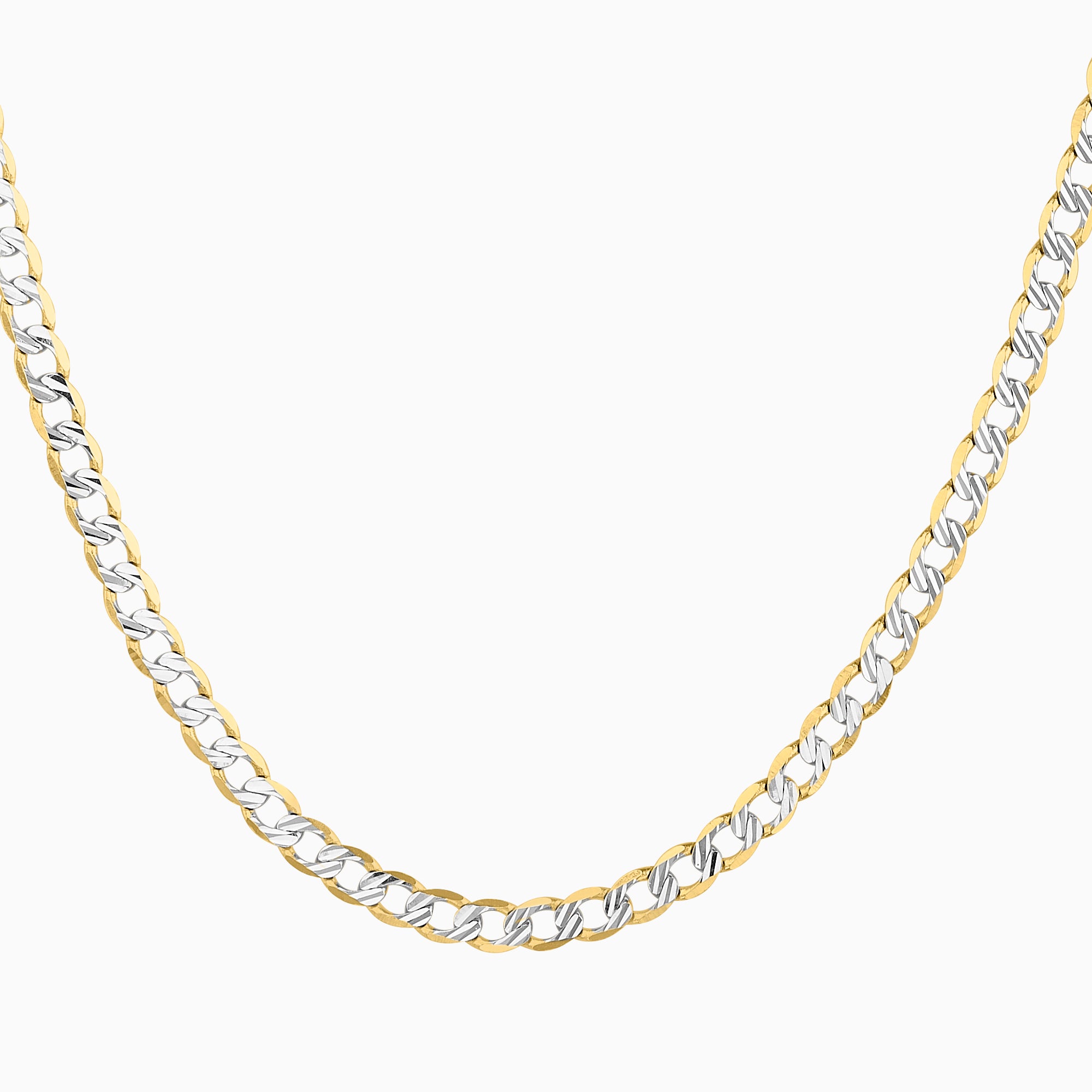 Cadena Tejido Barbado Diamantado 14K Oro Amarillo + Estuche | cadena de oro | Maestros Joyeros