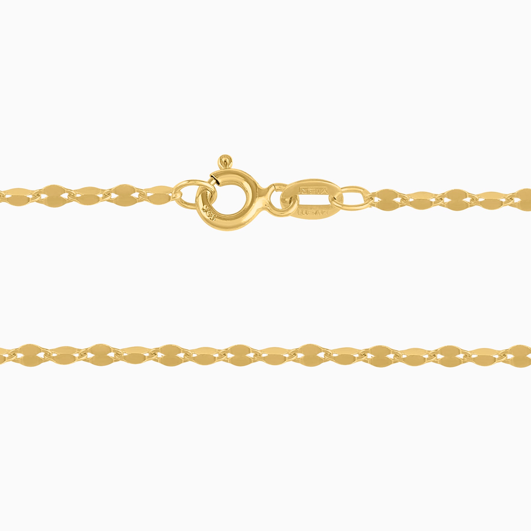 Cadena Lamina Tipo Serpentina 14K Oro Amarillo + Estuche | cadena de oro | Maestros Joyeros