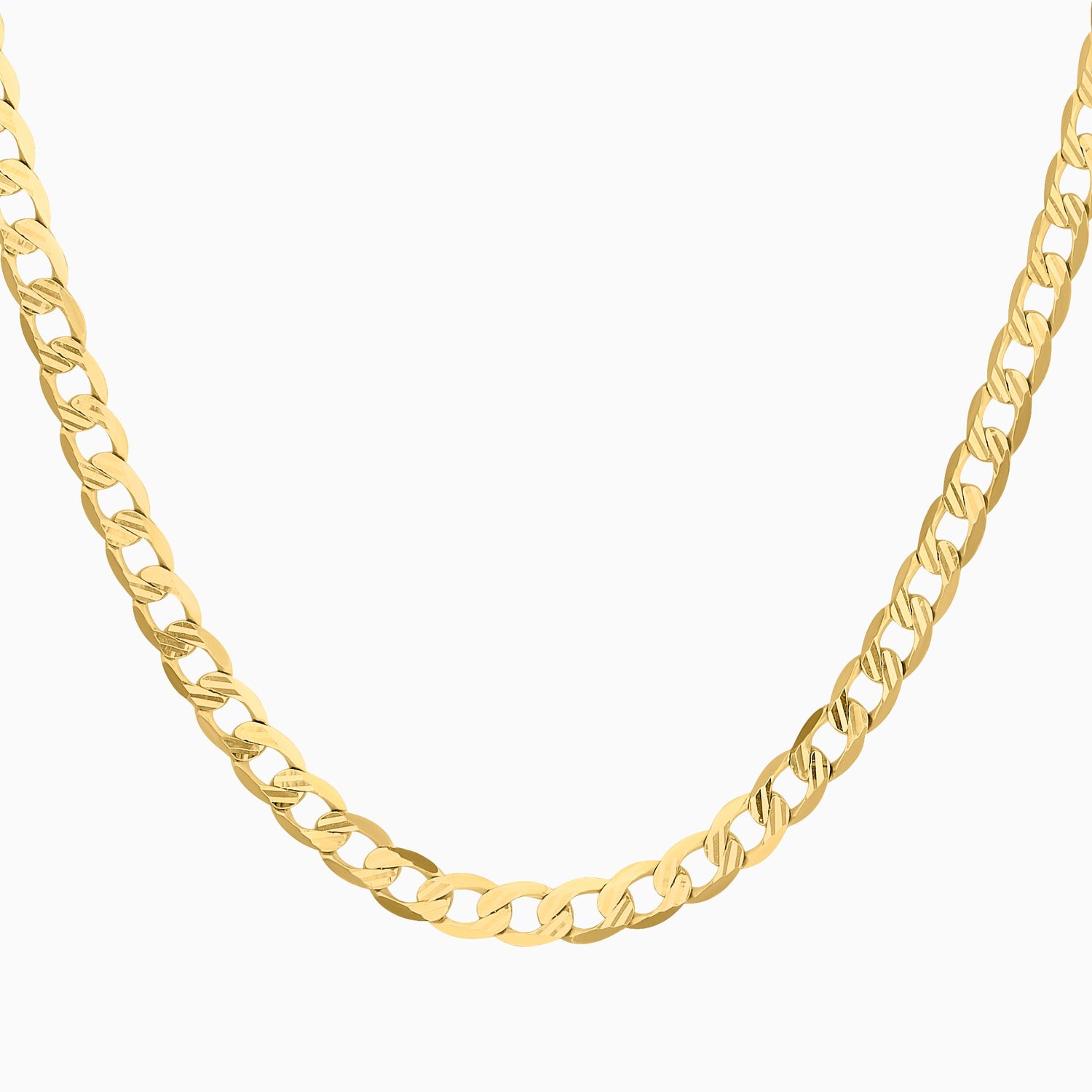 Cadena Barbada Troquelado 14K Oro Amarillo + Estuche | cadena de oro | Maestros Joyeros