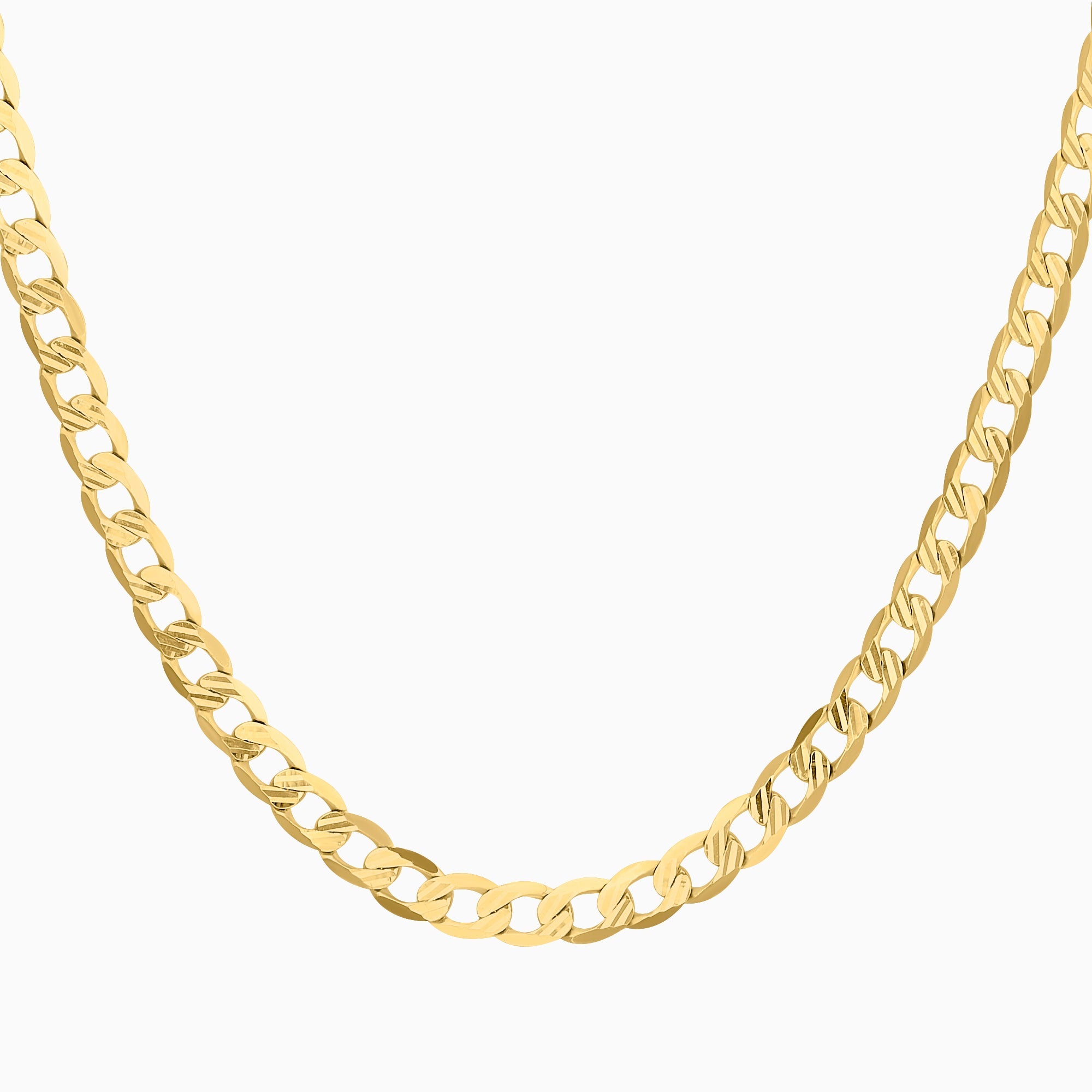 Cadena Barbada Troquelado 14K Oro Amarillo + Estuche | cadena de oro | Maestros Joyeros