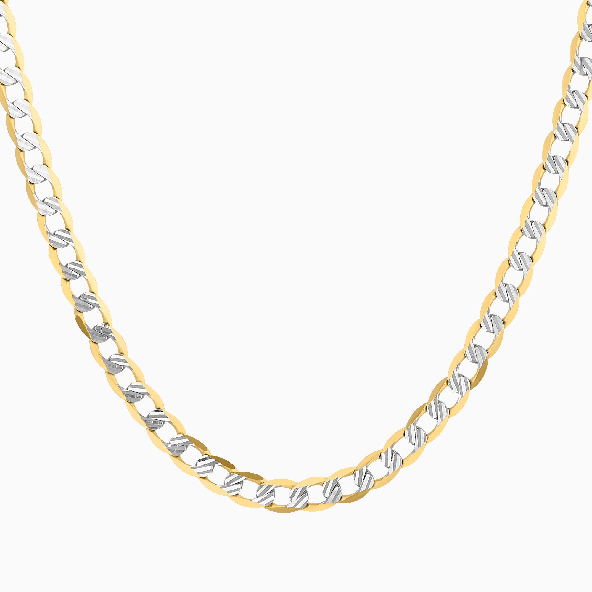 Cadena Barbada Diamantada 14K Oro Amarillo + Estuche | cadena de oro | Maestros Joyeros