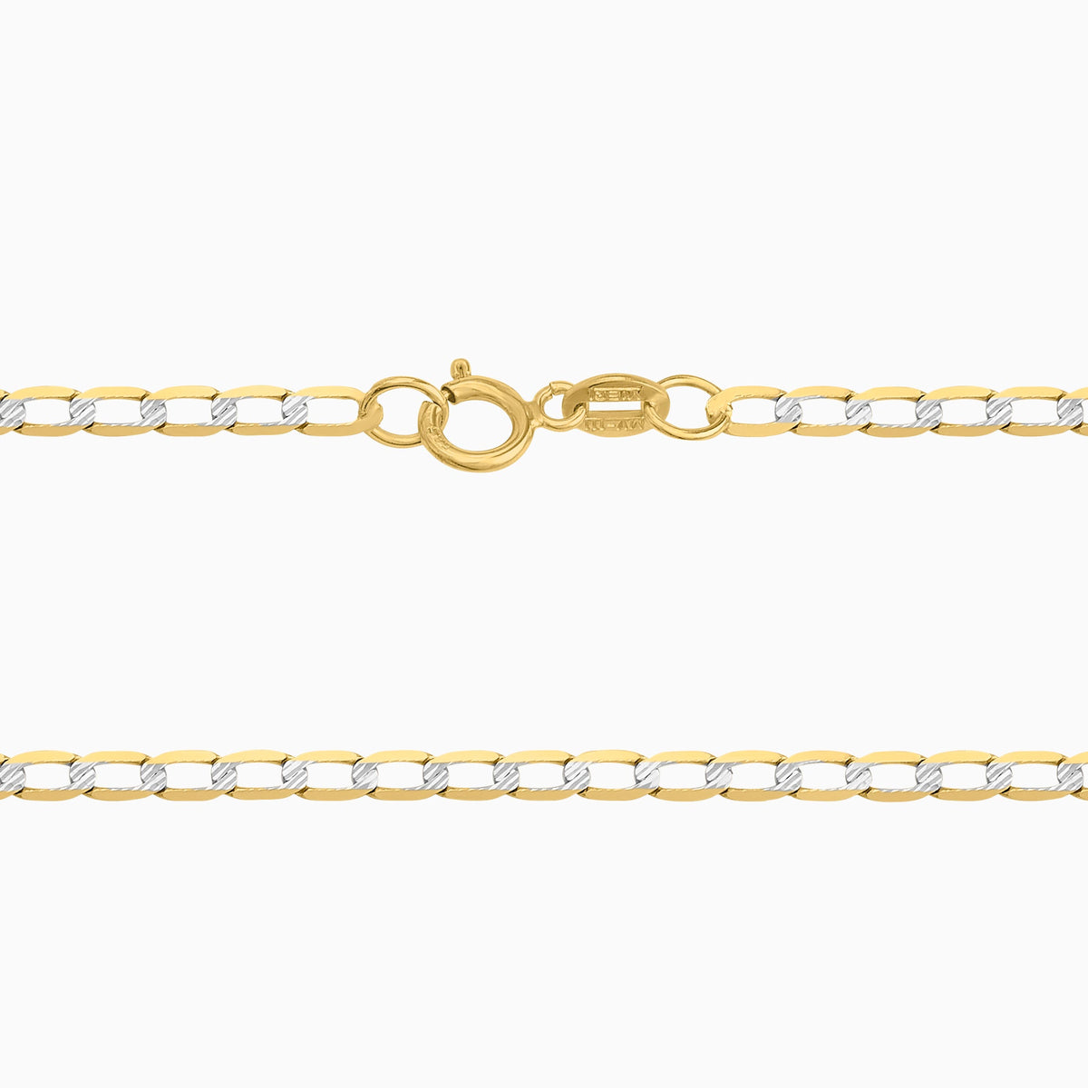 Cadena Ancla Diamantada 14K Oro Amarillo + Estuche | cadena de oro | Maestros Joyeros