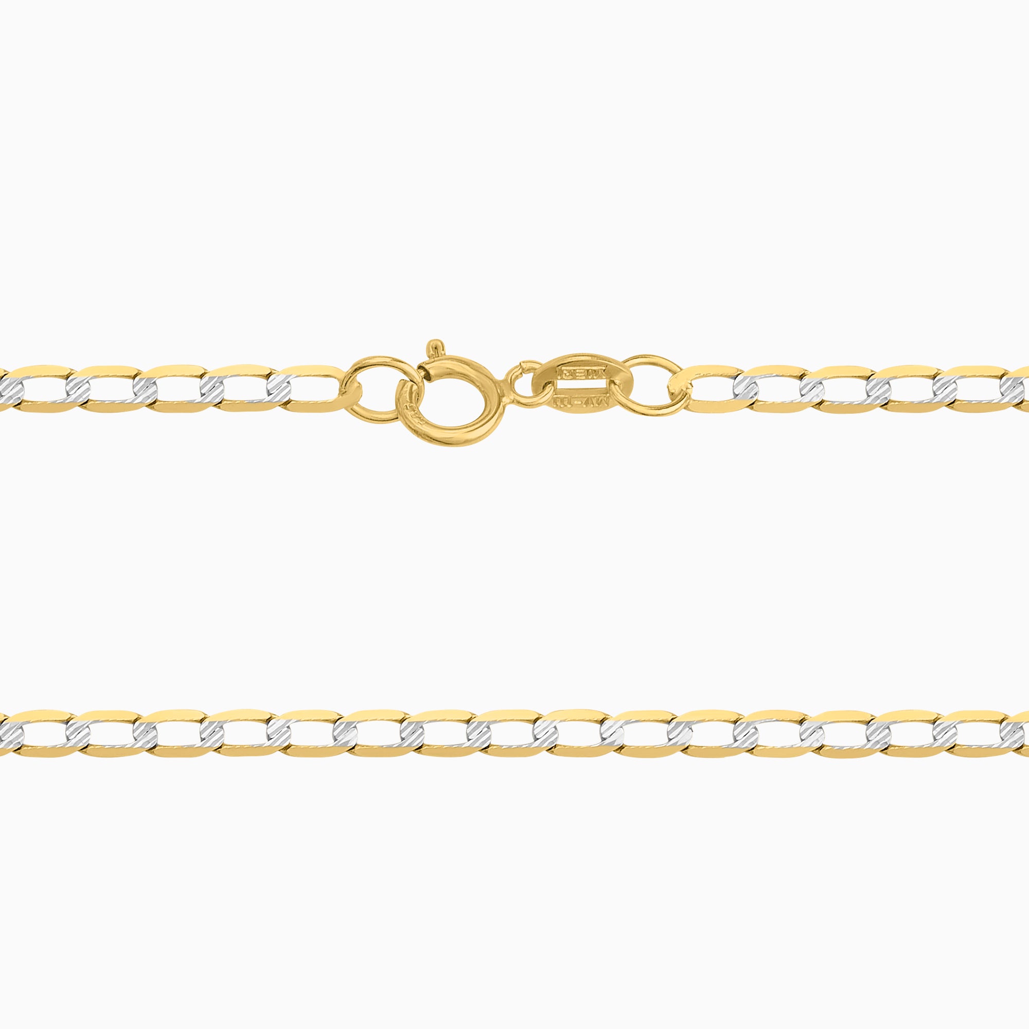Cadena Ancla Diamantada 14K Oro Amarillo + Estuche | cadena de oro | Maestros Joyeros