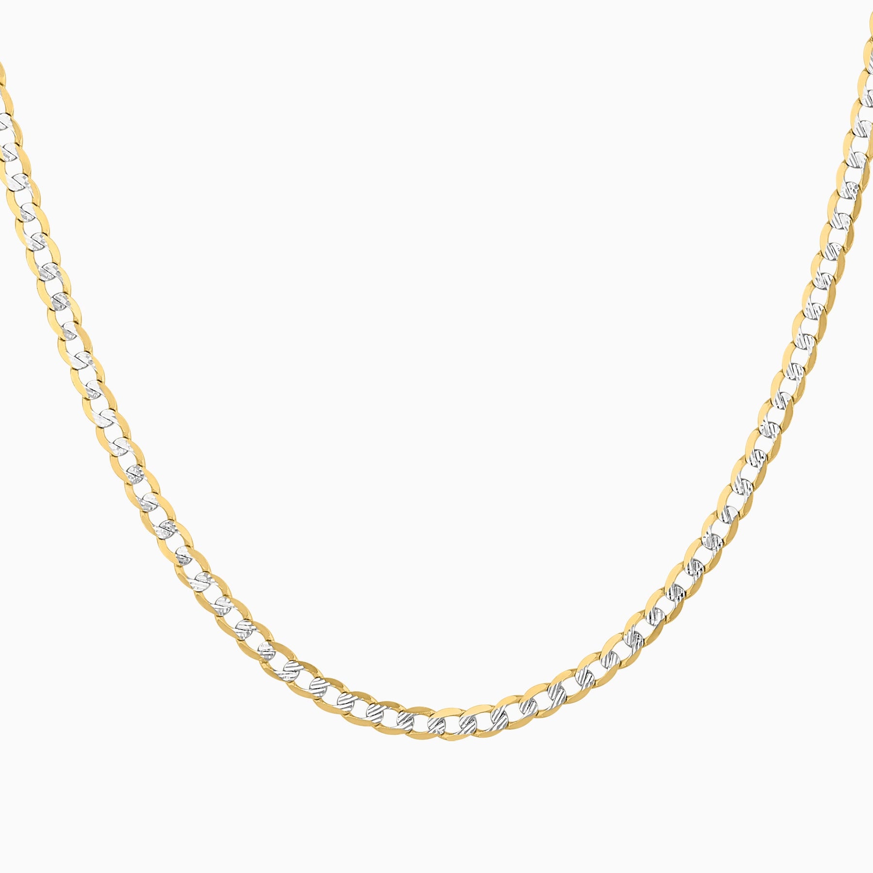 Cadena Barbada Diamantada 14K + Estuche