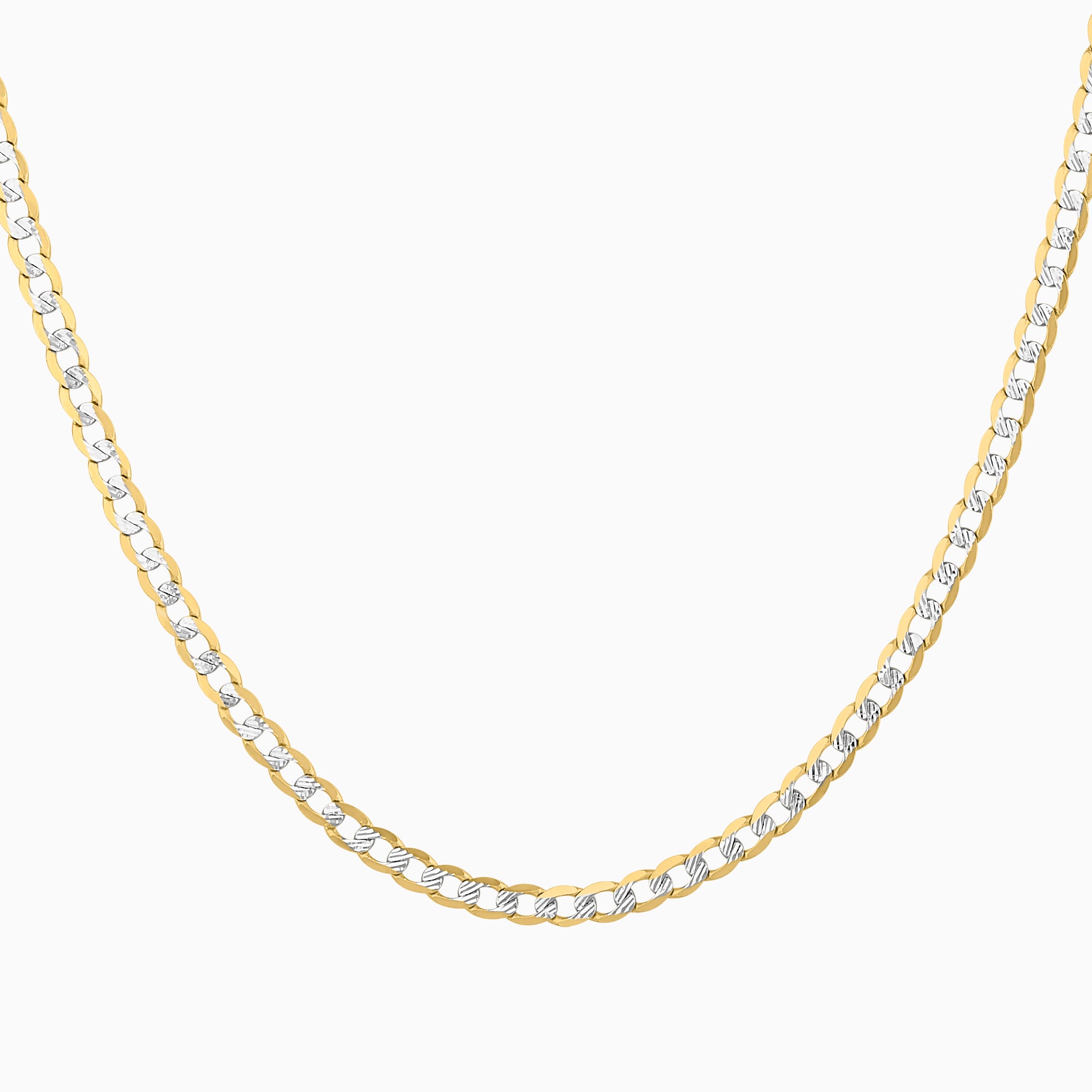 Cadena Barbada Diamantada 14K + Estuche