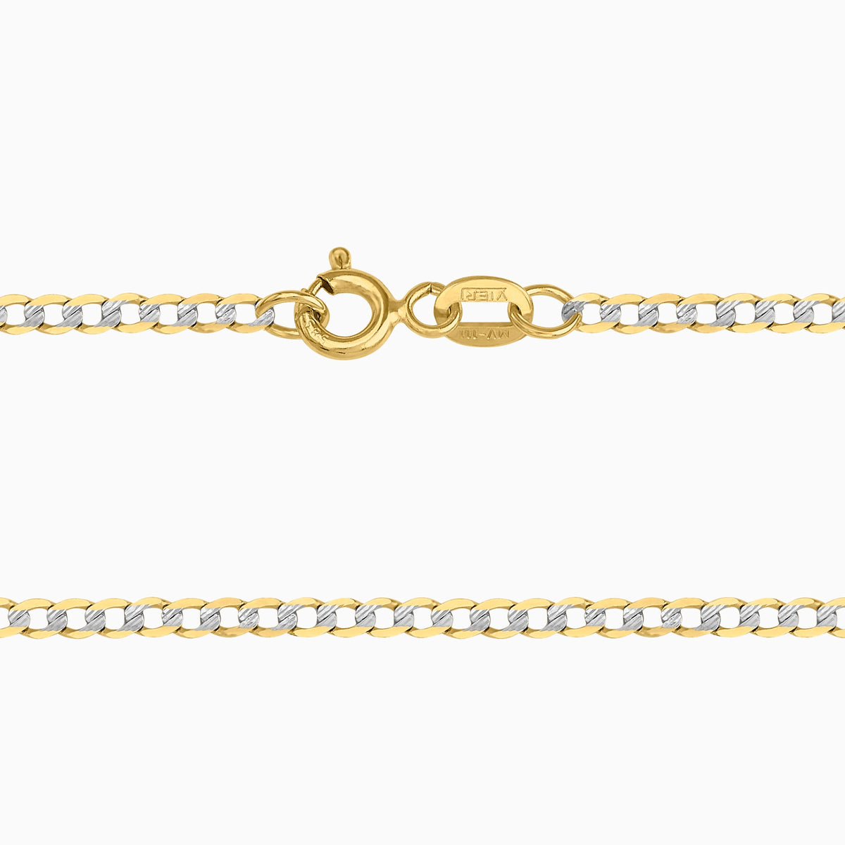 Cadena Barbada Diamantada 14K + Estuche | cadena de oro | Maestros Joyeros