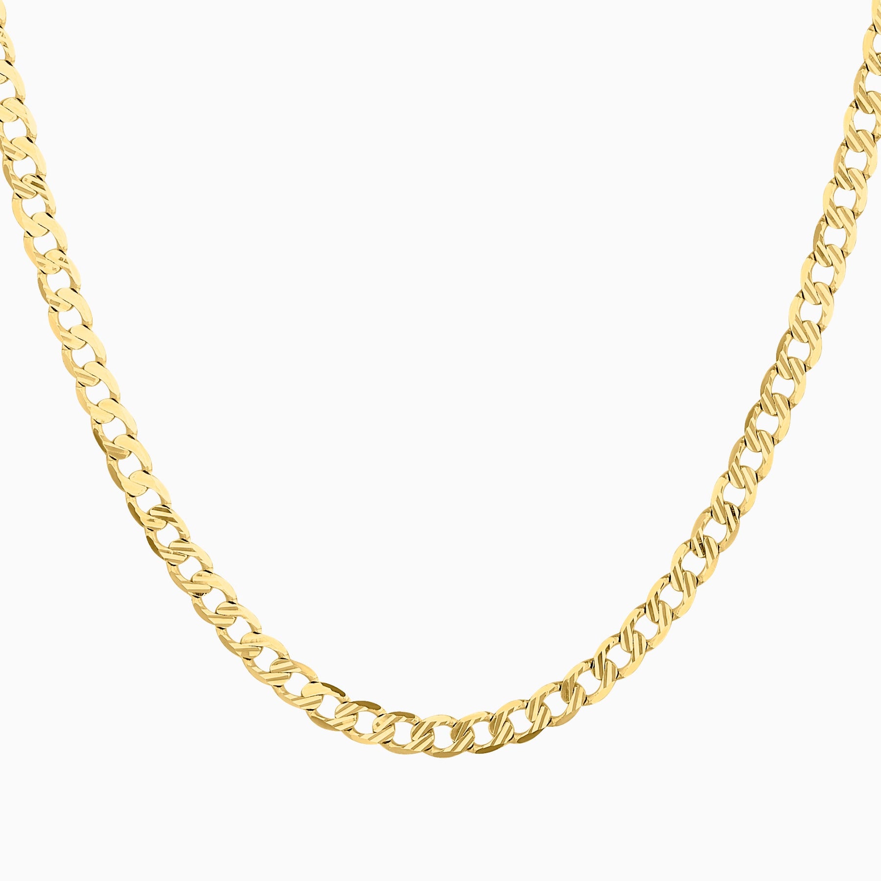 Cadena Barbada Troquelada 14K + Estuche | cadena de oro | Maestros Joyeros