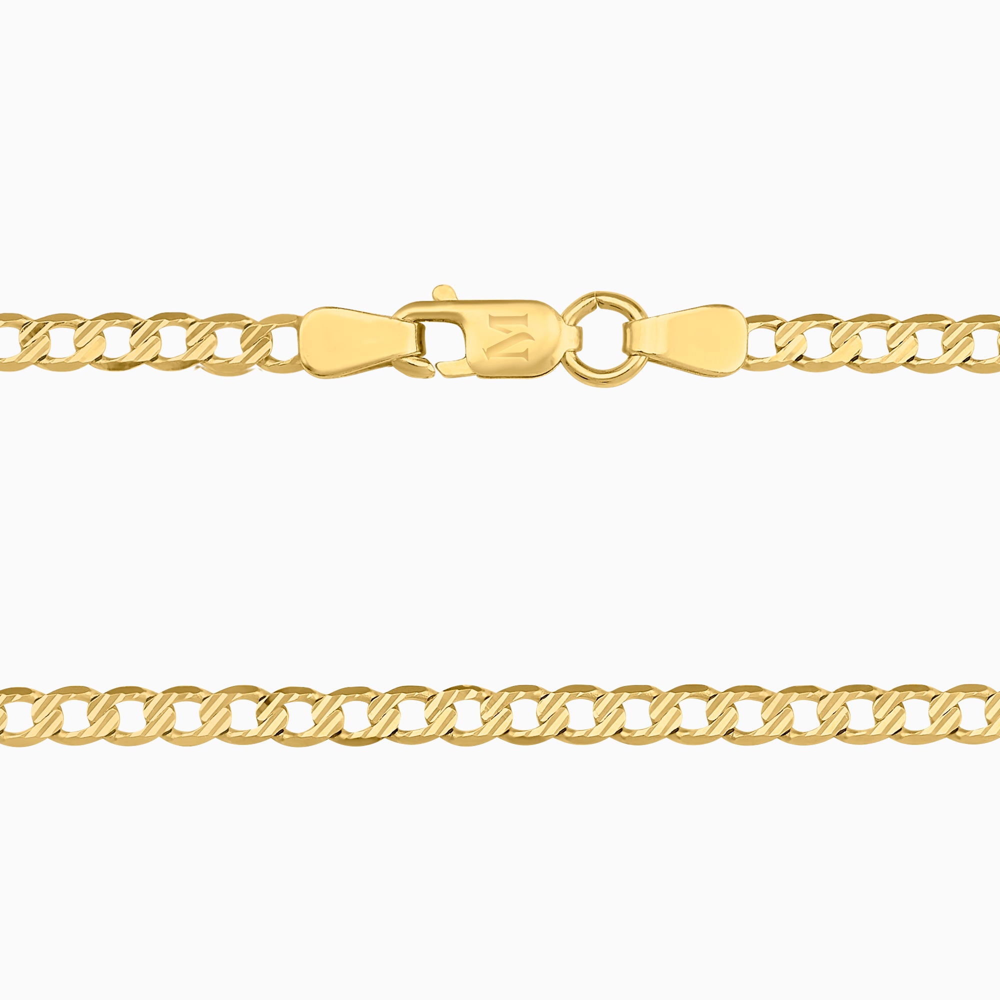 Cadena Barbada Troquelada 14K + Estuche | cadena de oro | Maestros Joyeros