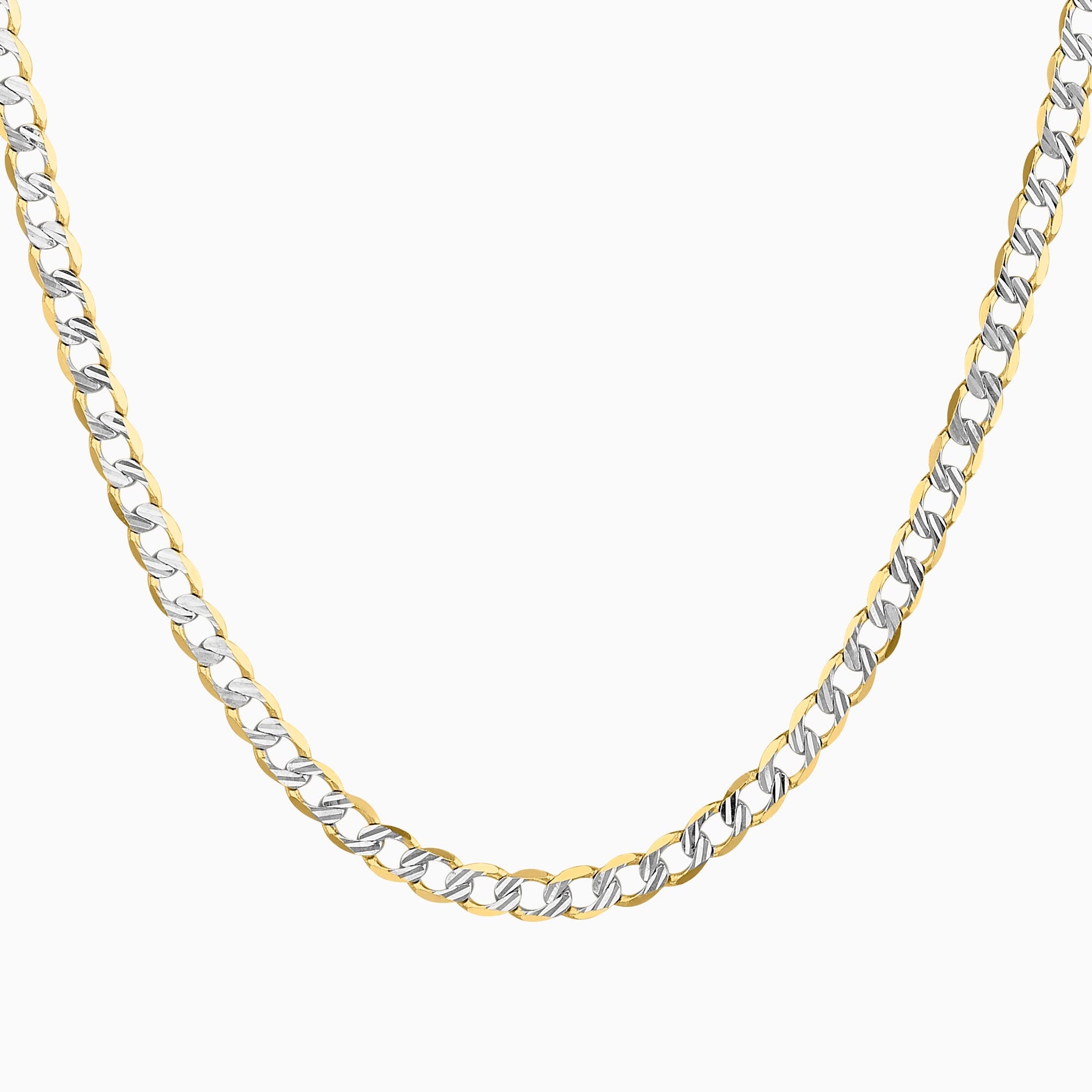 Cadena Tejido Barbado Diamantado 14k Oro Amarillo + Estuche | cadena de oro | Maestros Joyeros