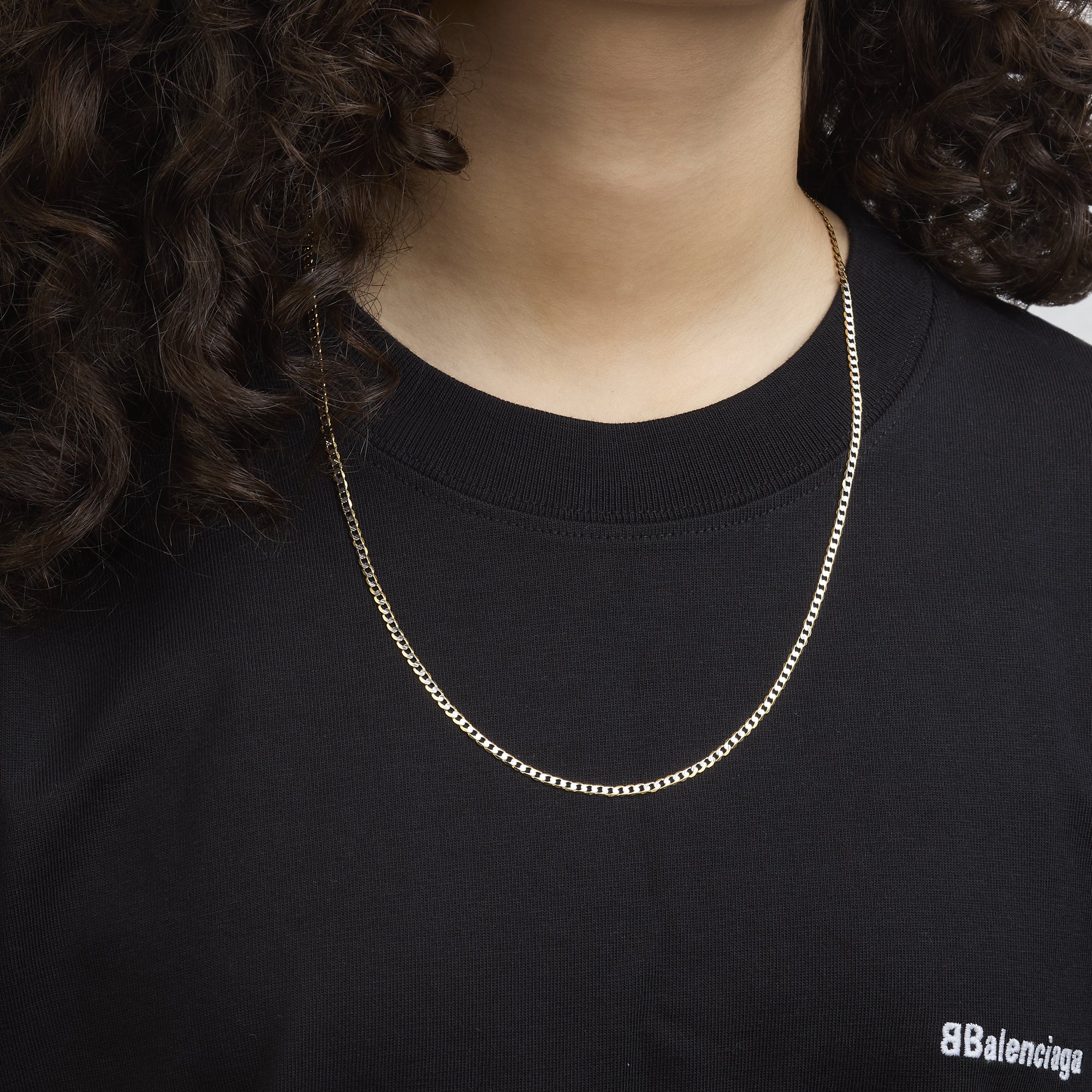 Cadena Tejido Barbado Diamantado 14k Oro Amarillo + Estuche | cadena de oro | Maestros Joyeros
