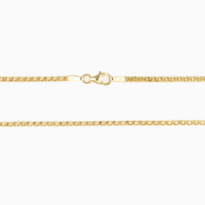 Cadena de Oro Amarillo 14k Tejido Flat Mariner