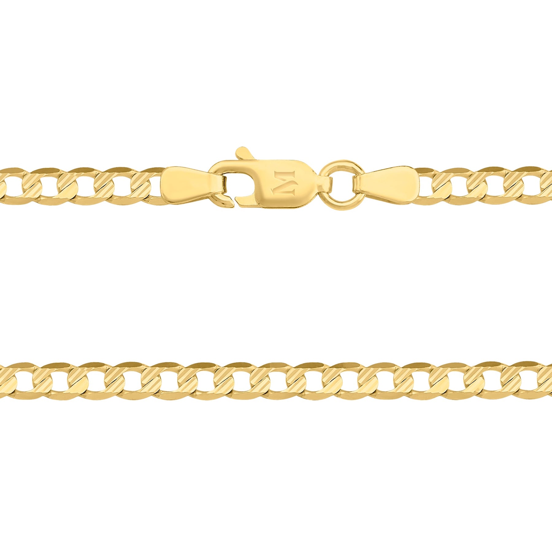 Cadena Barbada Troquelado 14K + Estuche | cadena de oro | Maestros Joyeros
