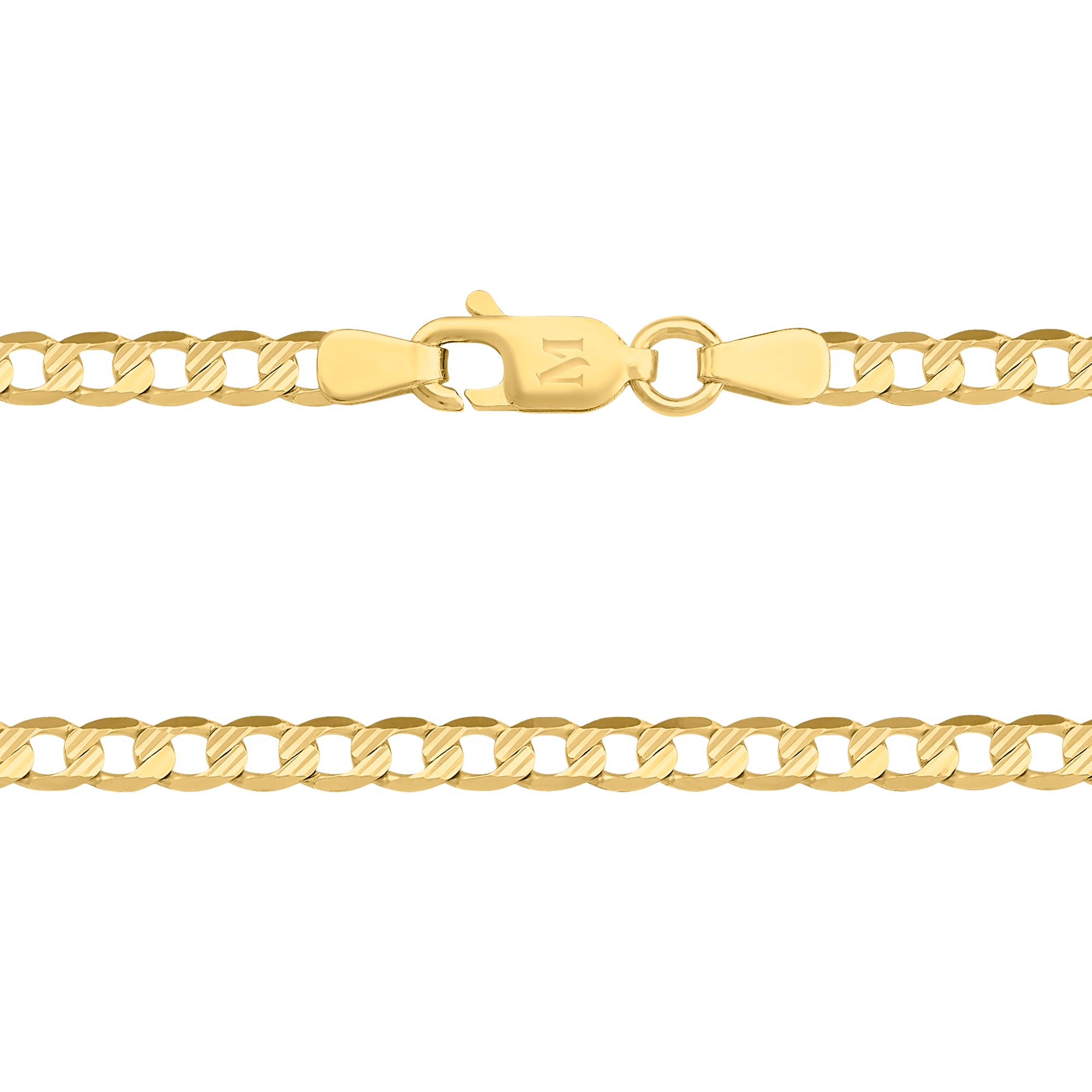 Cadena Barbada Troquelado 14K + Estuche | cadena de oro | Maestros Joyeros