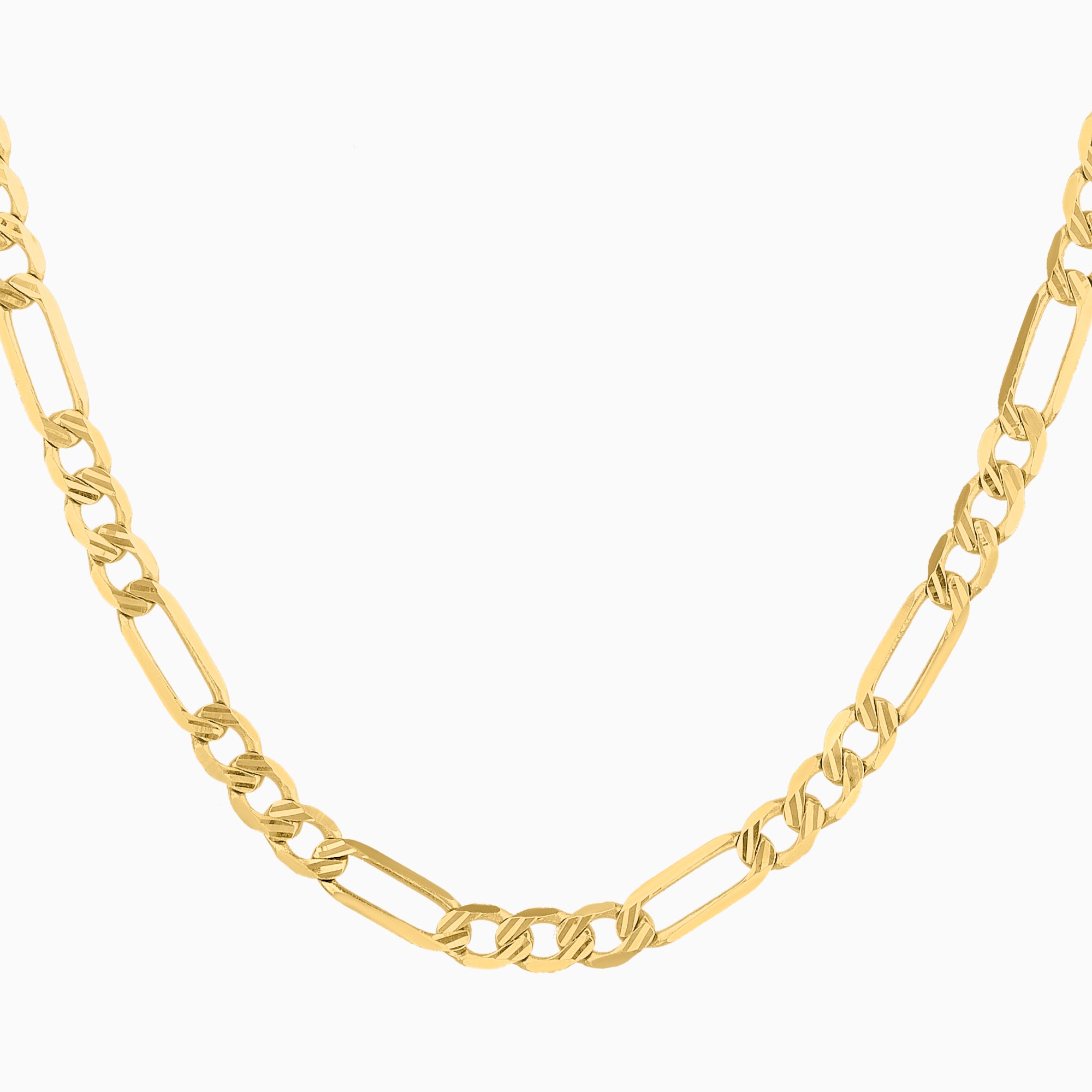Cadena 3X1 Tejido Fígaro Lisa 14K Oro Amarillo + Estuche | cadena de oro | Maestros Joyeros