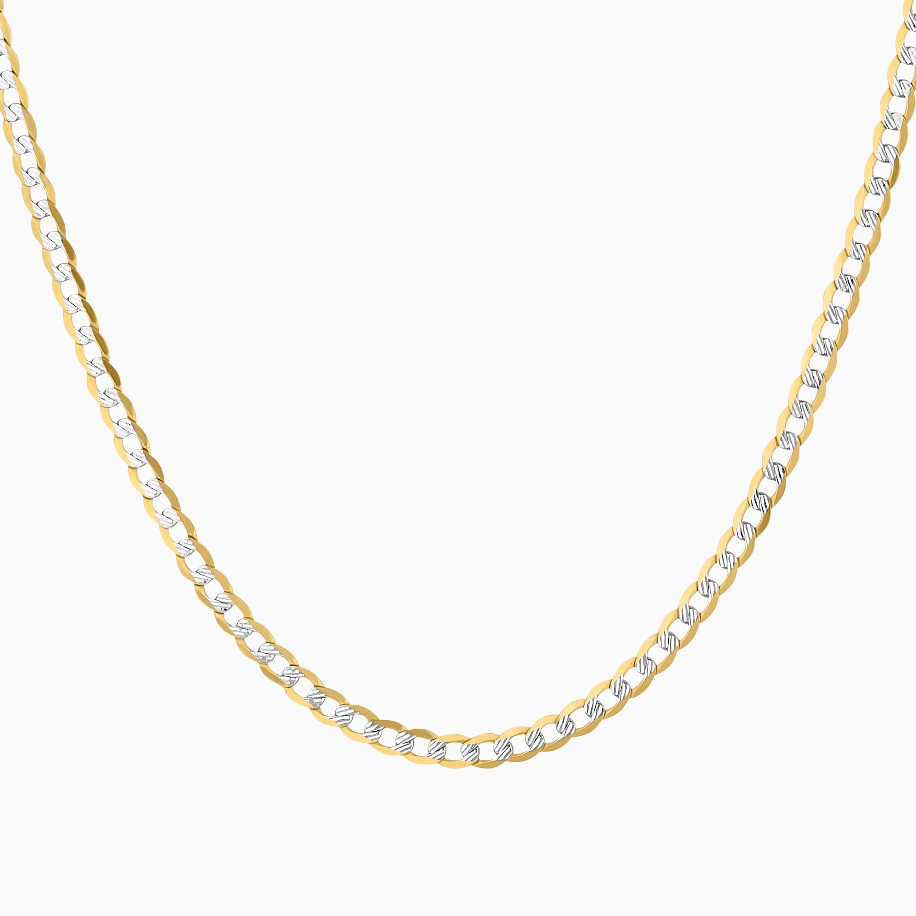 Cadena Barbada Diamantada 14K + Estuche | cadena de oro | Maestros Joyeros
