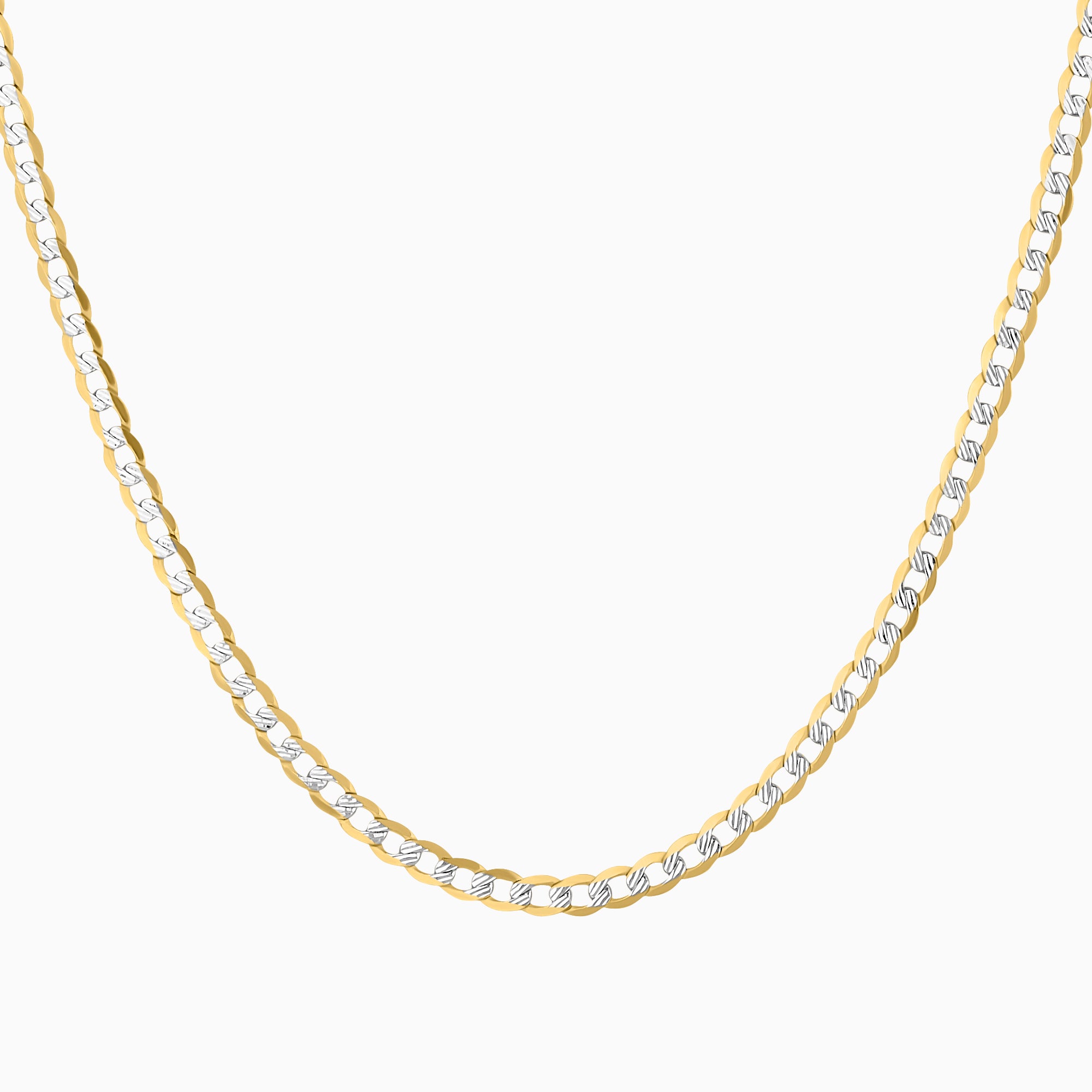 Cadena Barbada Diamantada 14K + Estuche | cadena de oro | Maestros Joyeros