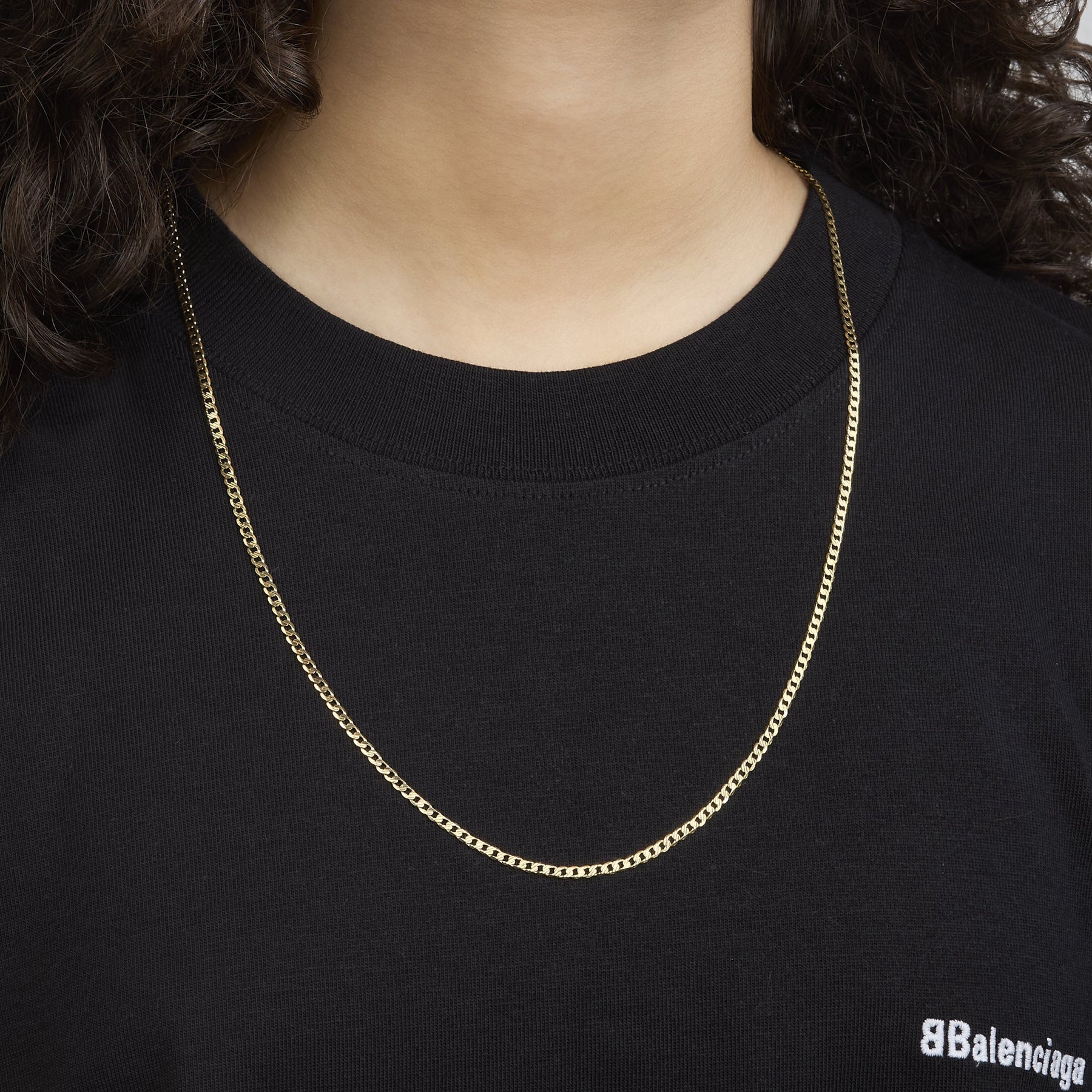 Cadena Barbada Troquelada 14K Oro Amarillo + Estuche | cadena de oro | Maestros Joyeros