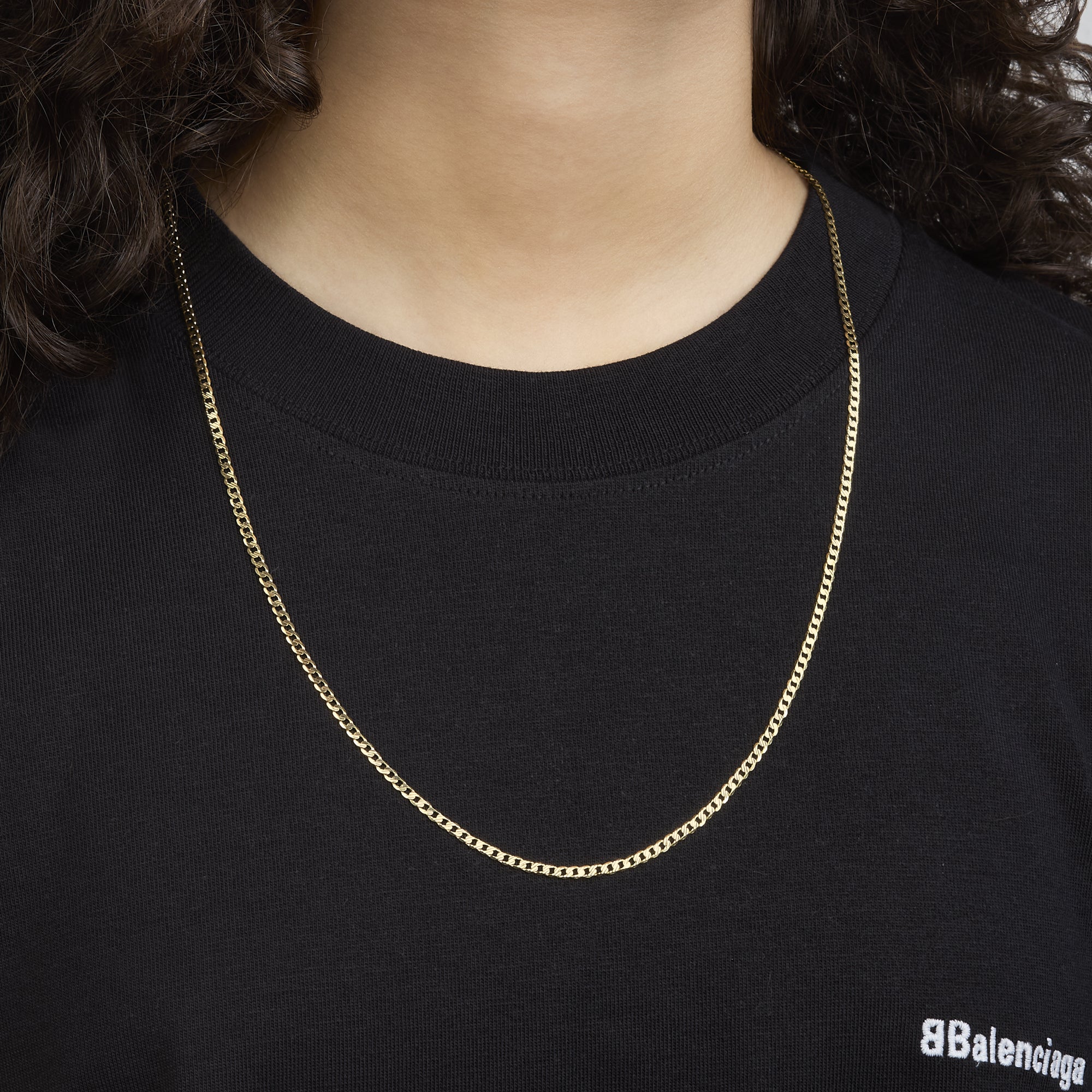 Cadena Barbada Troquelada 14K Oro Amarillo + Estuche | cadena de oro | Maestros Joyeros