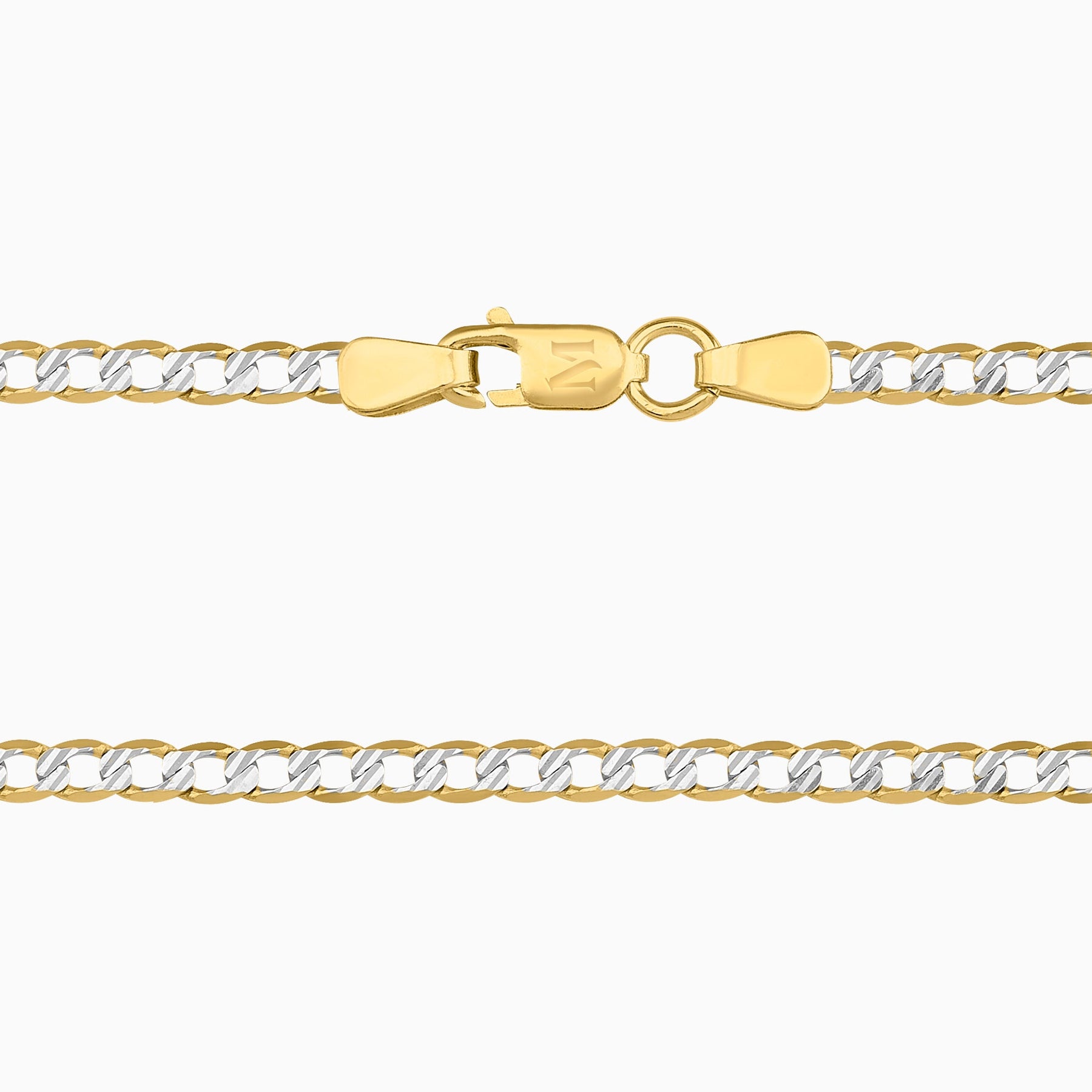 Cadena Tejido Barbado Diamantado 14k + Estuche | cadena de oro | Maestros Joyeros