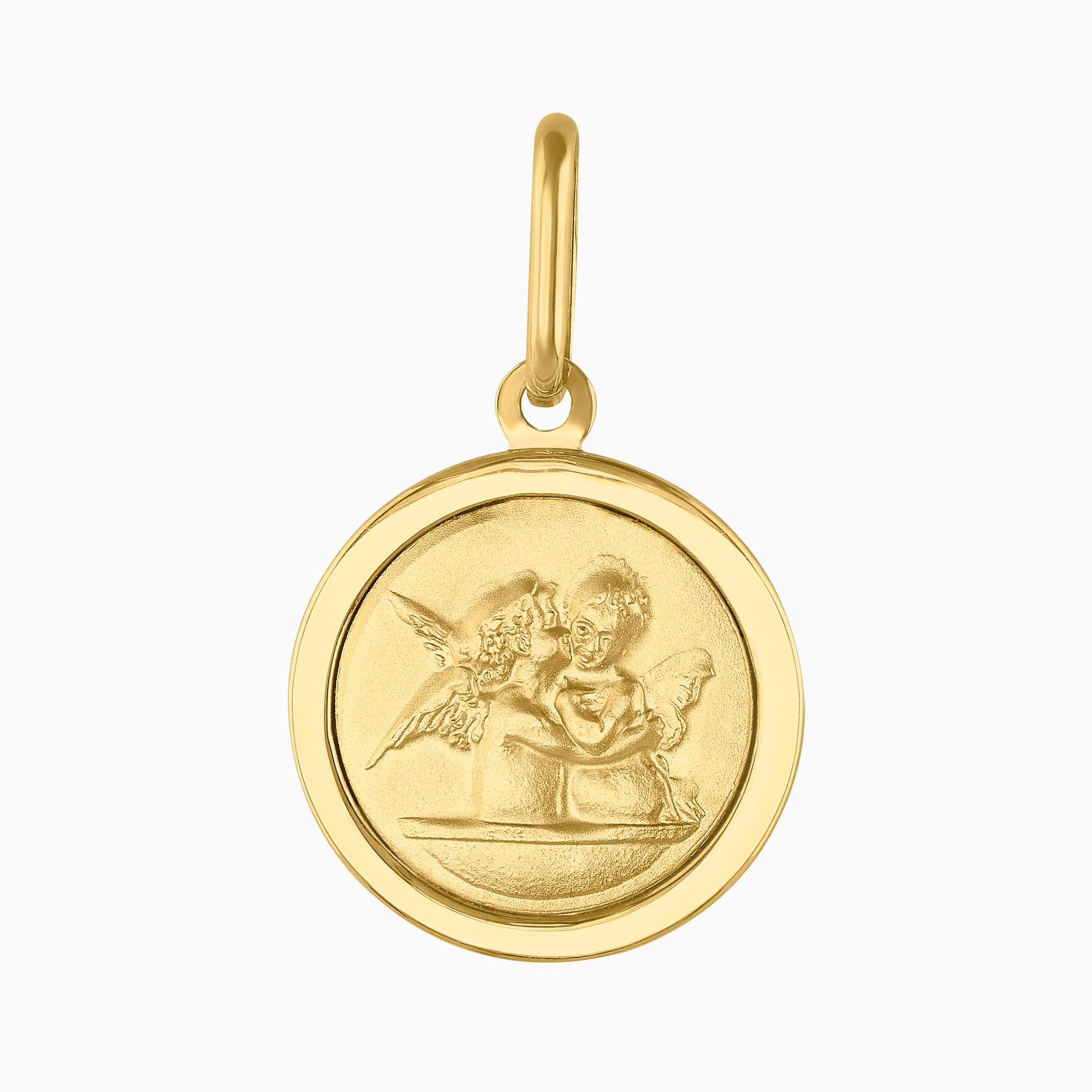 Medalla con Ángeles Oro 14k