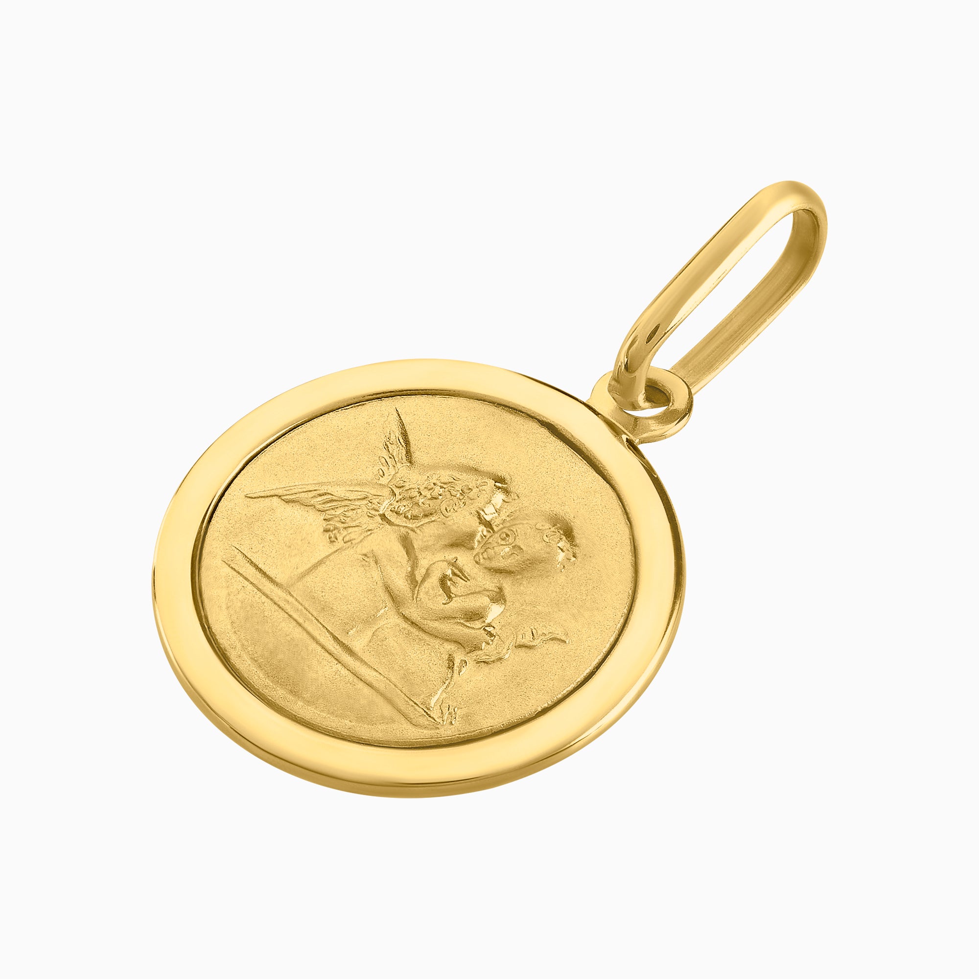Medalla con Ángeles Oro 14k