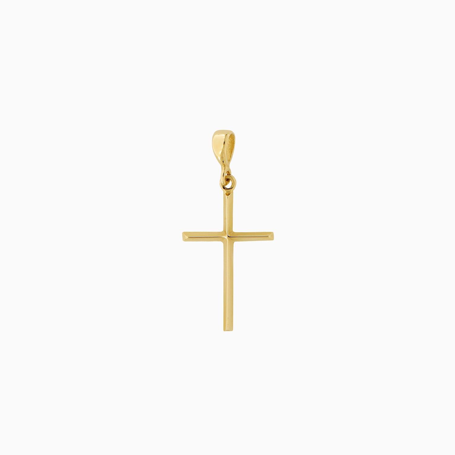 Dije Mini Cruz Ultraligera Oro 14k + Estuche | cruz de oro | Maestros Joyeros