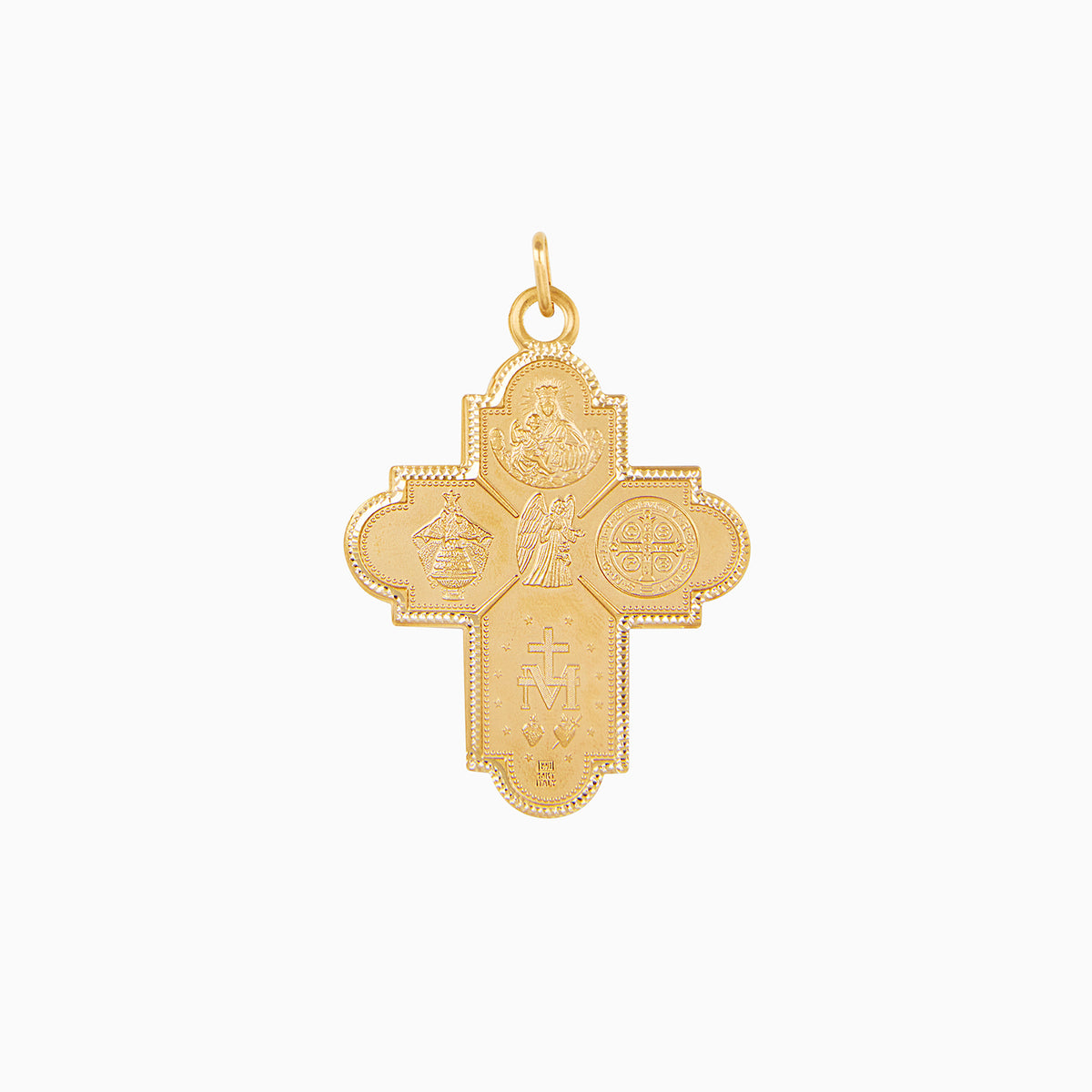 Dije Cruz Imágenes Religiosas Oro Amarillo 14k