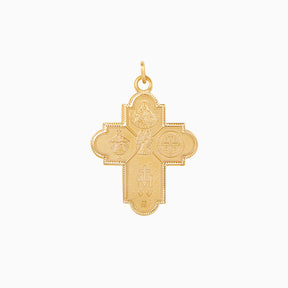 Dije Cruz Imágenes Religiosas Oro Amarillo 14k