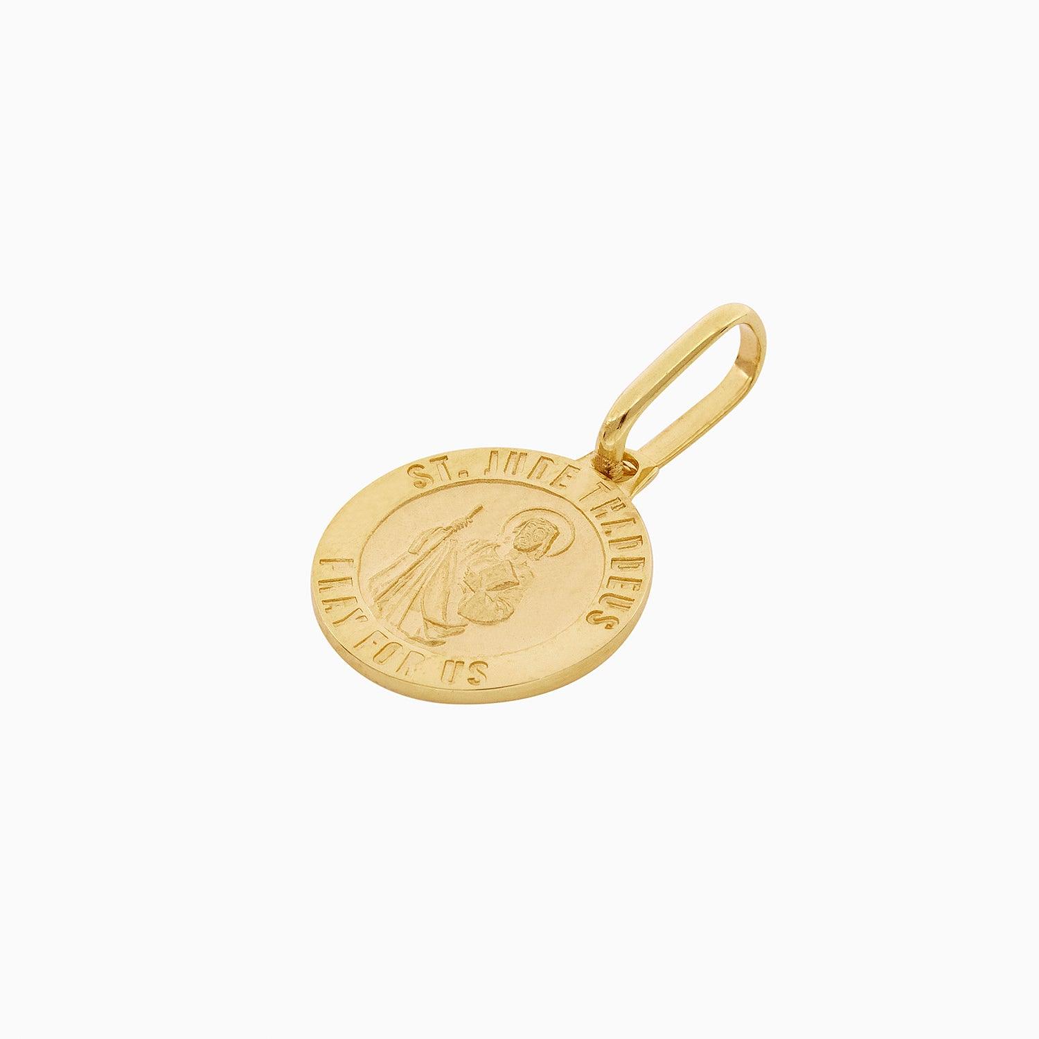 Medalla San Judas Oro 14k + Estuche