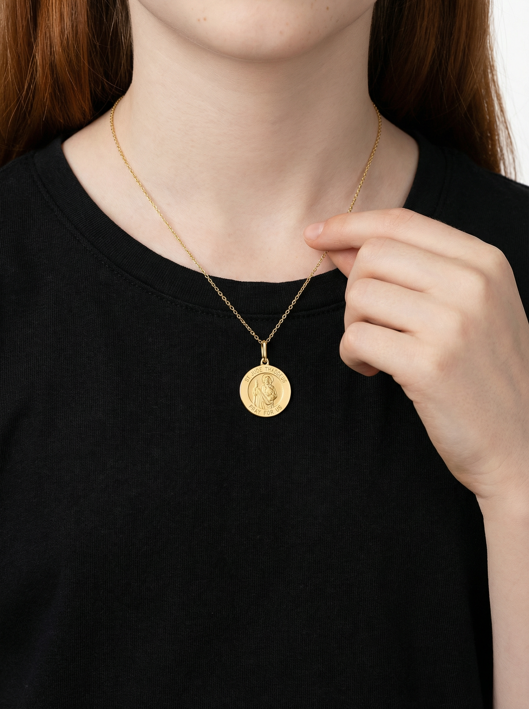 Medalla San Judas Oro 14k + Estuche