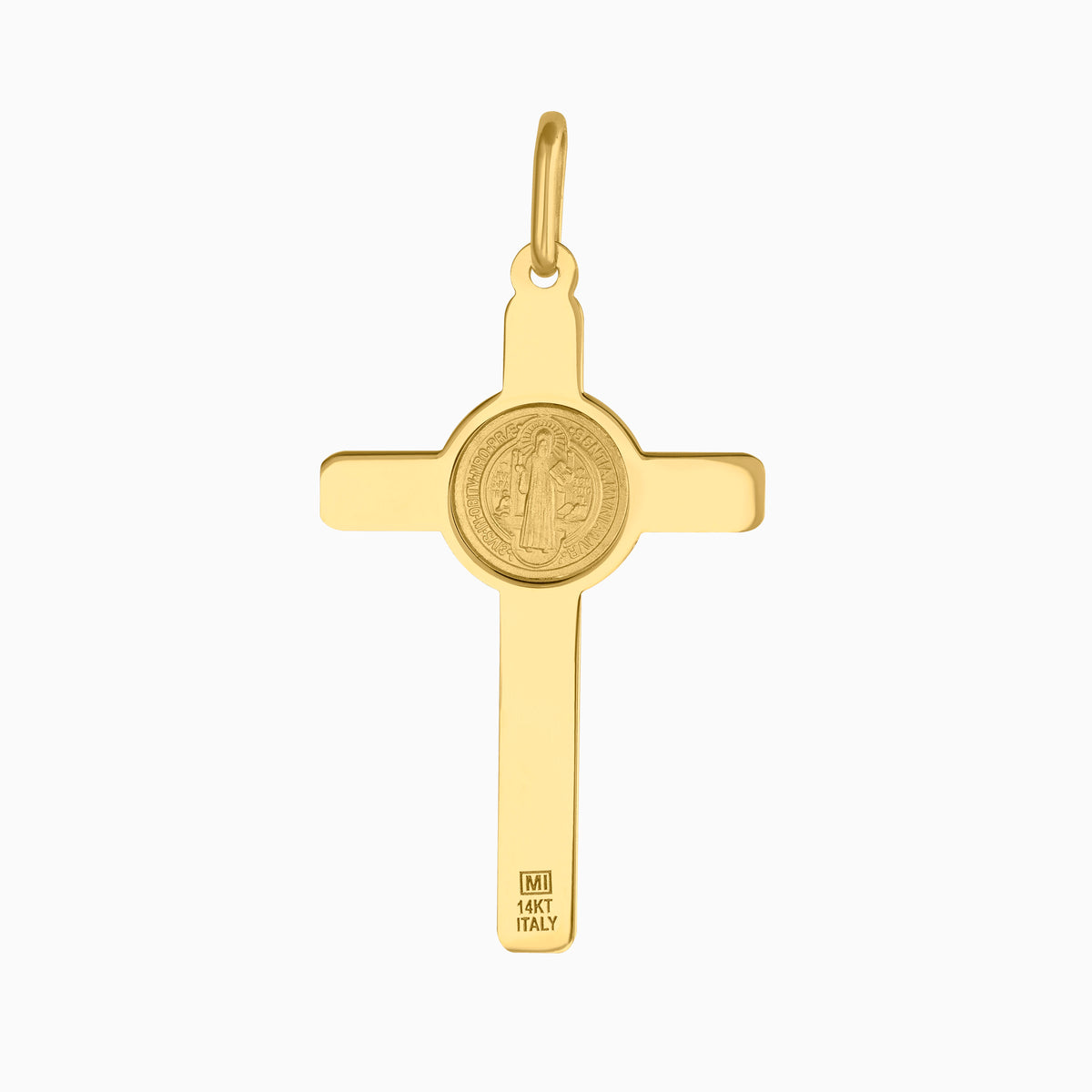 Dije Cruz con Cristo & Moneda San Benito Oro 14k
