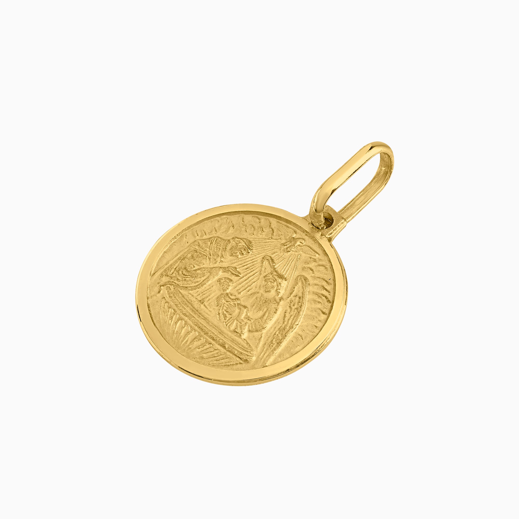 Dije Bautismo Oro Amarillo 14k + Estuche