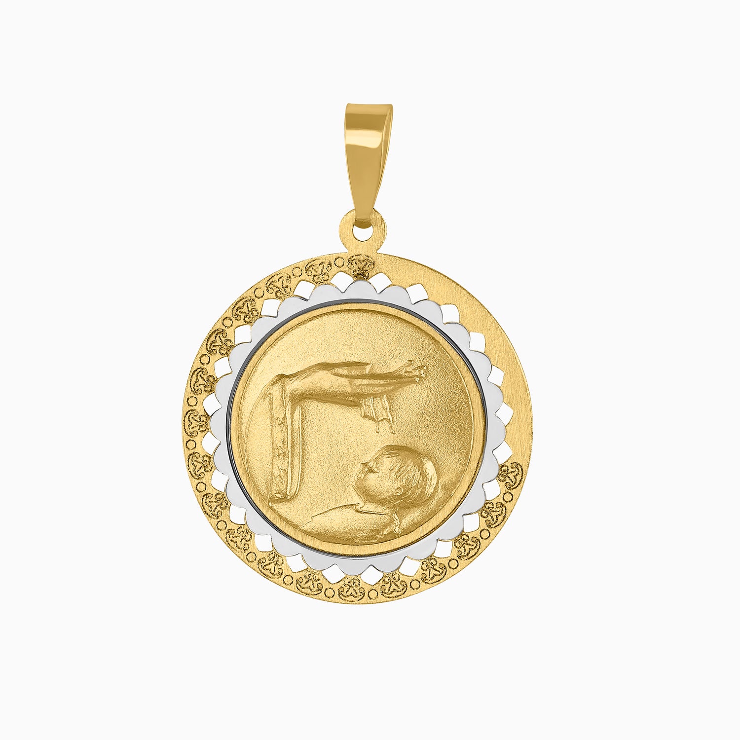 Dije Bautismo Oro 14k + Estuche