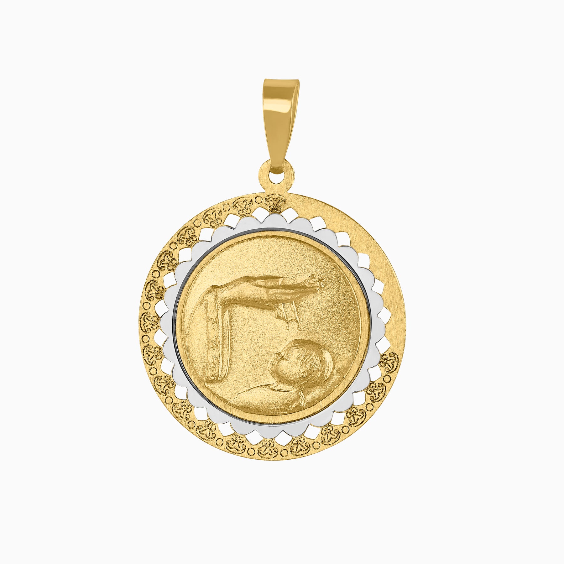Dije Bautismo Oro 14k + Estuche