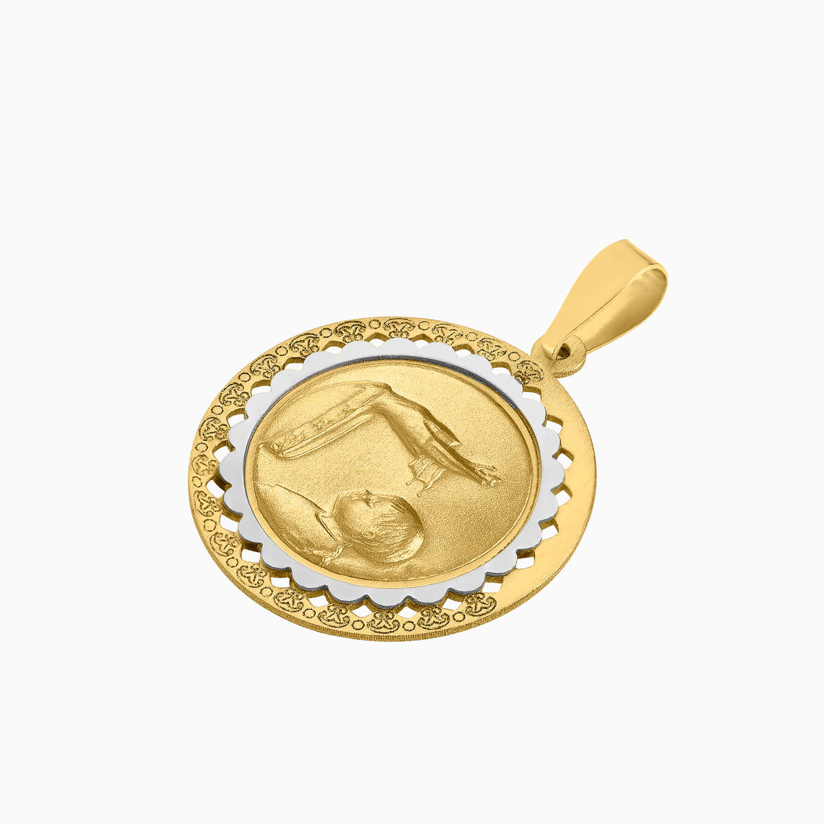 Dije Bautismo Oro 14k + Estuche