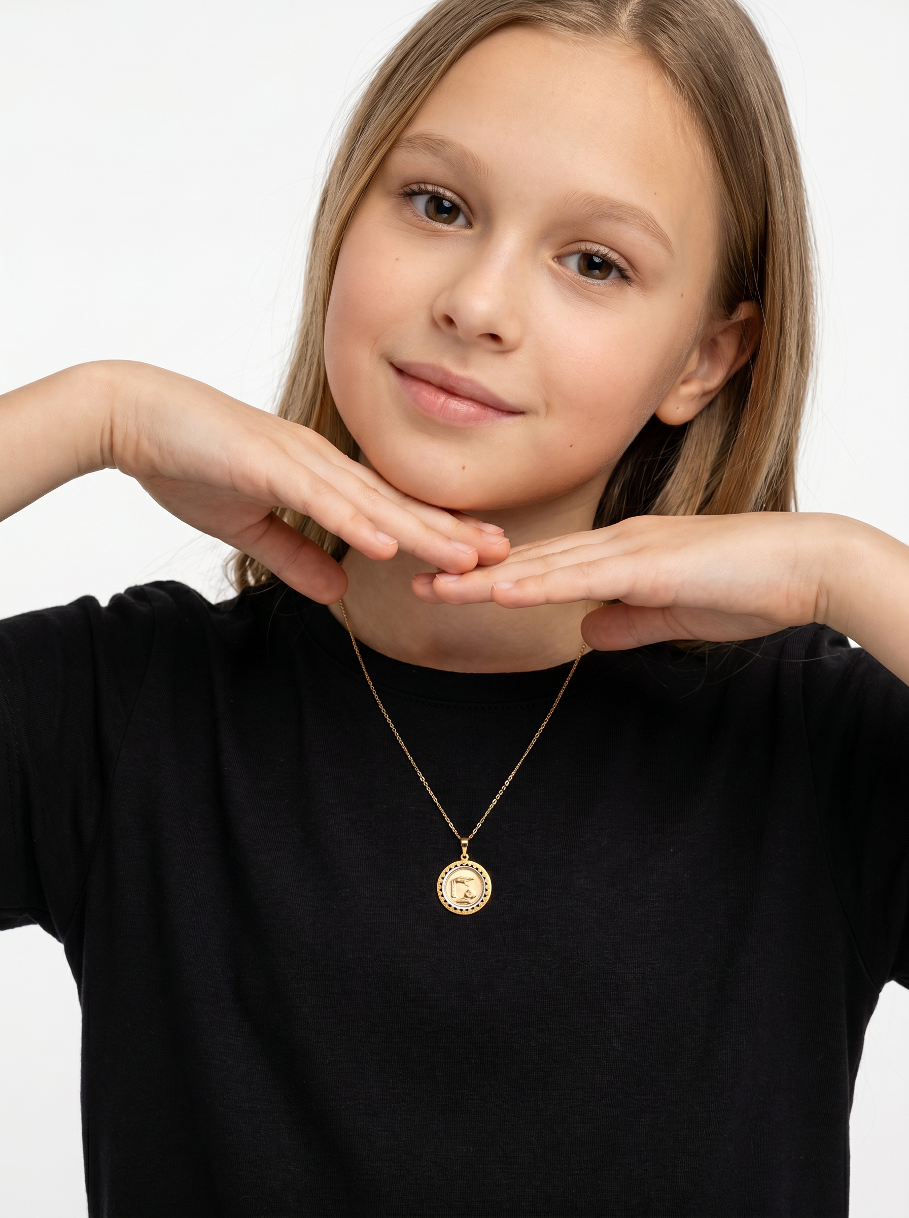 Dije Bautismo Oro 14k + Estuche