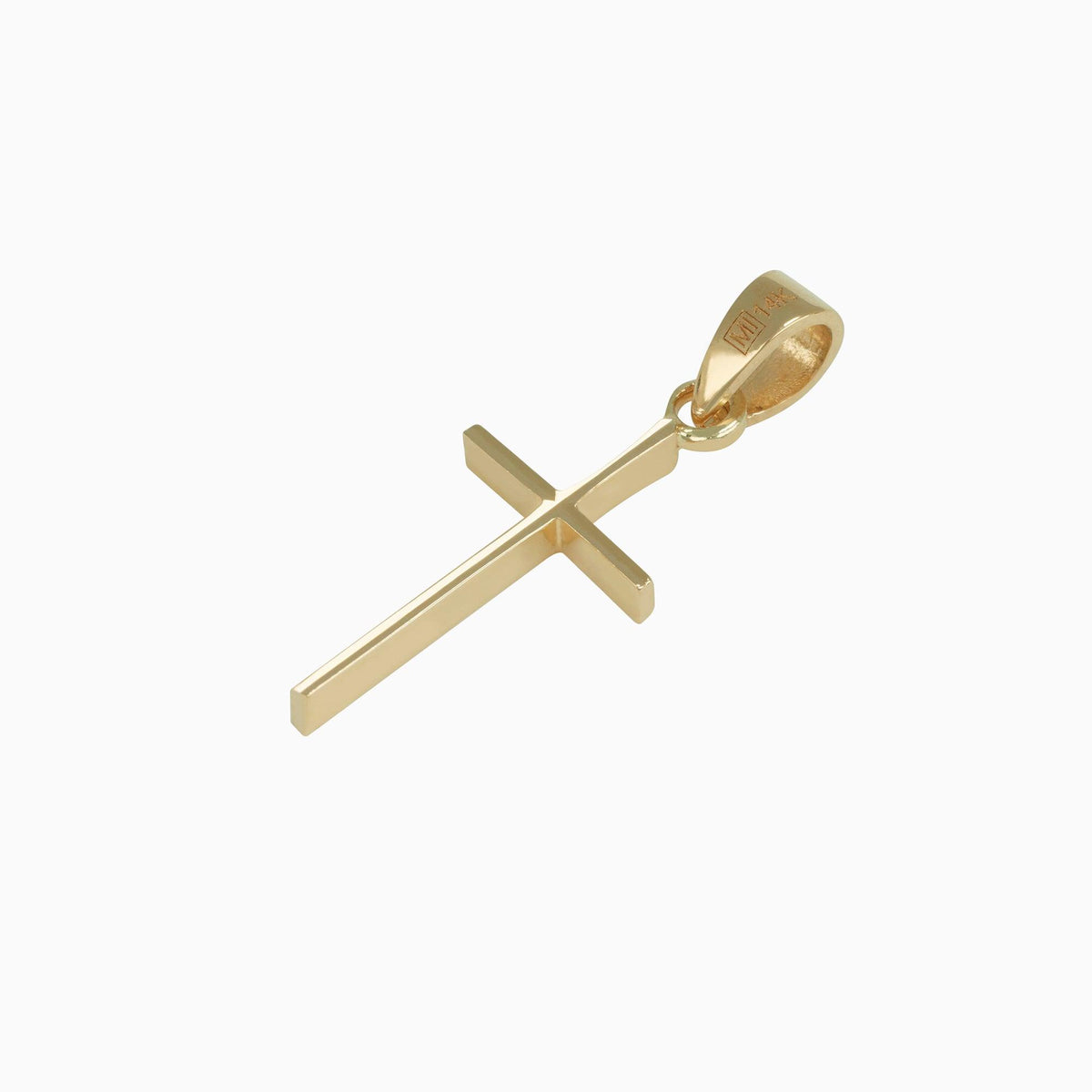 Dije Cruz Ultra Light Oro Amarillo 14k + Estuche