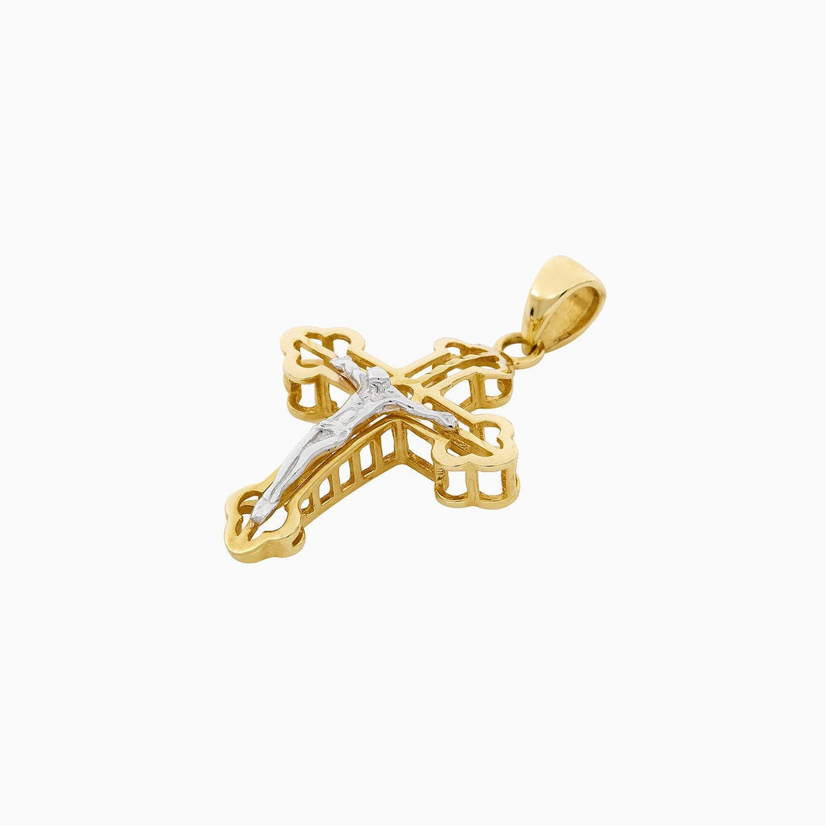 Dije Cruz Ultraligera con Cristo Oro 14k + Estuche
