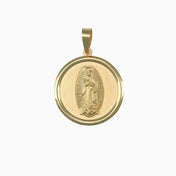 Dije Medalla Virgen Oro Amarillo 14k