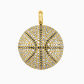 Dije Pelota Básquet Oro Amarillo 14k con Diamantes