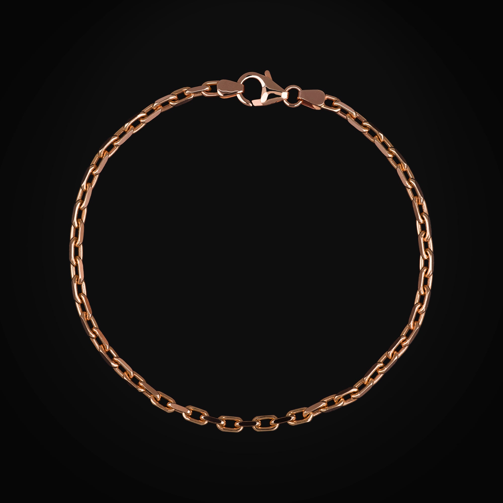Pulso Ancla 14k Oro Rosa + Estuche