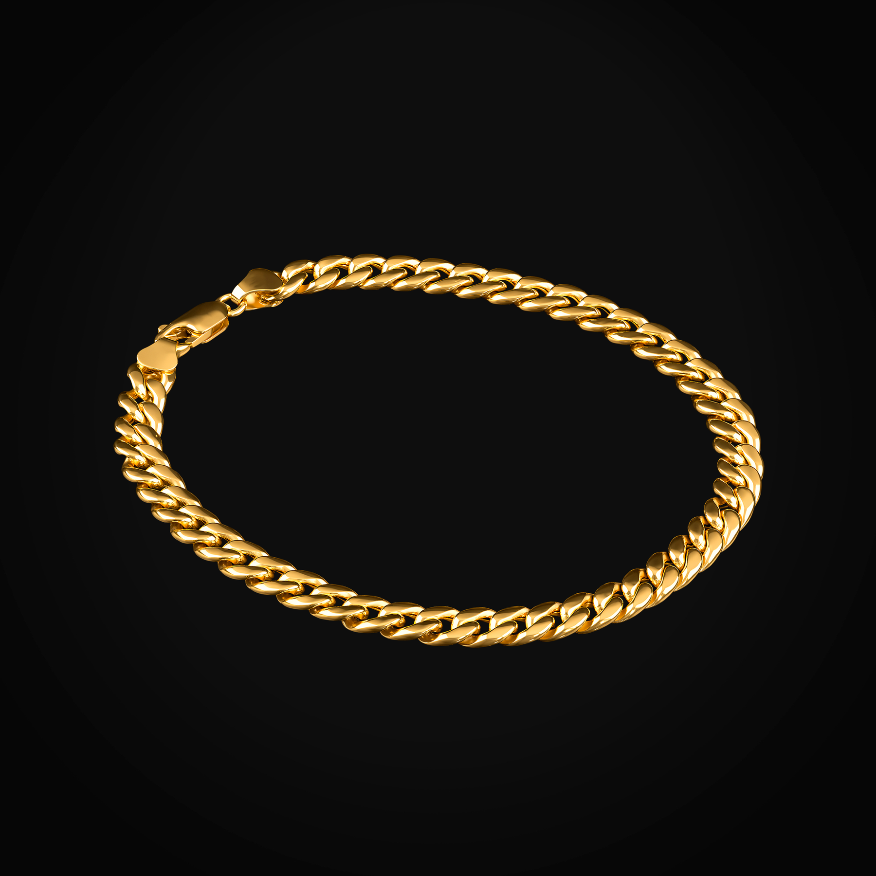 Pulso tejido barbado oro amarillo 14k + Estuche