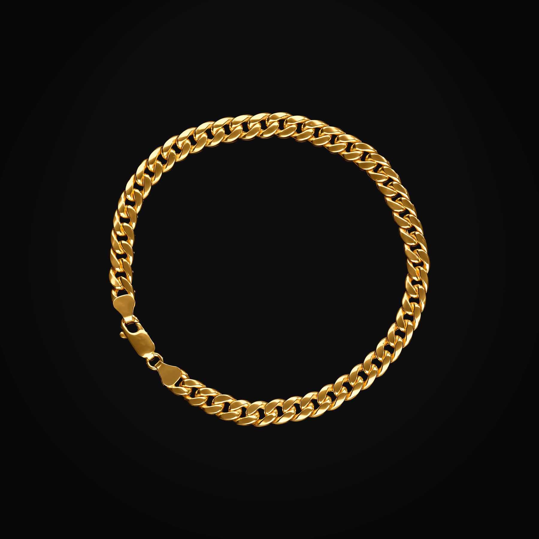 Pulso tejido barbado oro amarillo 14k + Estuche