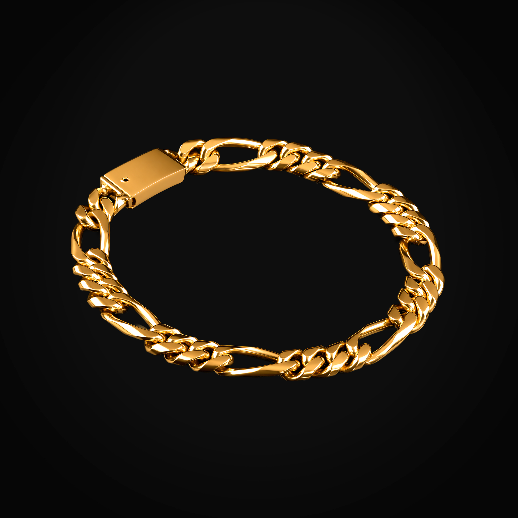 Pulso tejido cartier 3x1 14k oro amarillo con broche de caja + Estuche